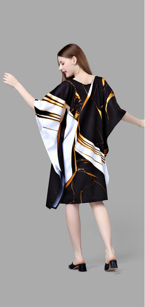 Noir Swirl Luxe Kaftan - image 2