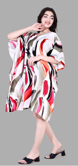 Urban Brushstroke Cotton Kaftan - image 2