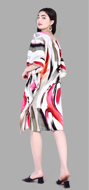 Urban Brushstroke Cotton Kaftan - image 3