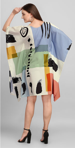 Modern Muse Abstract Print Kaftan Dress - image 2
