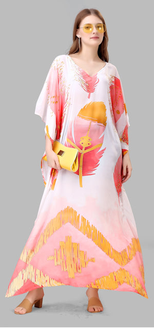 Sunset Plume Luxe Kaftan Dress - image 2