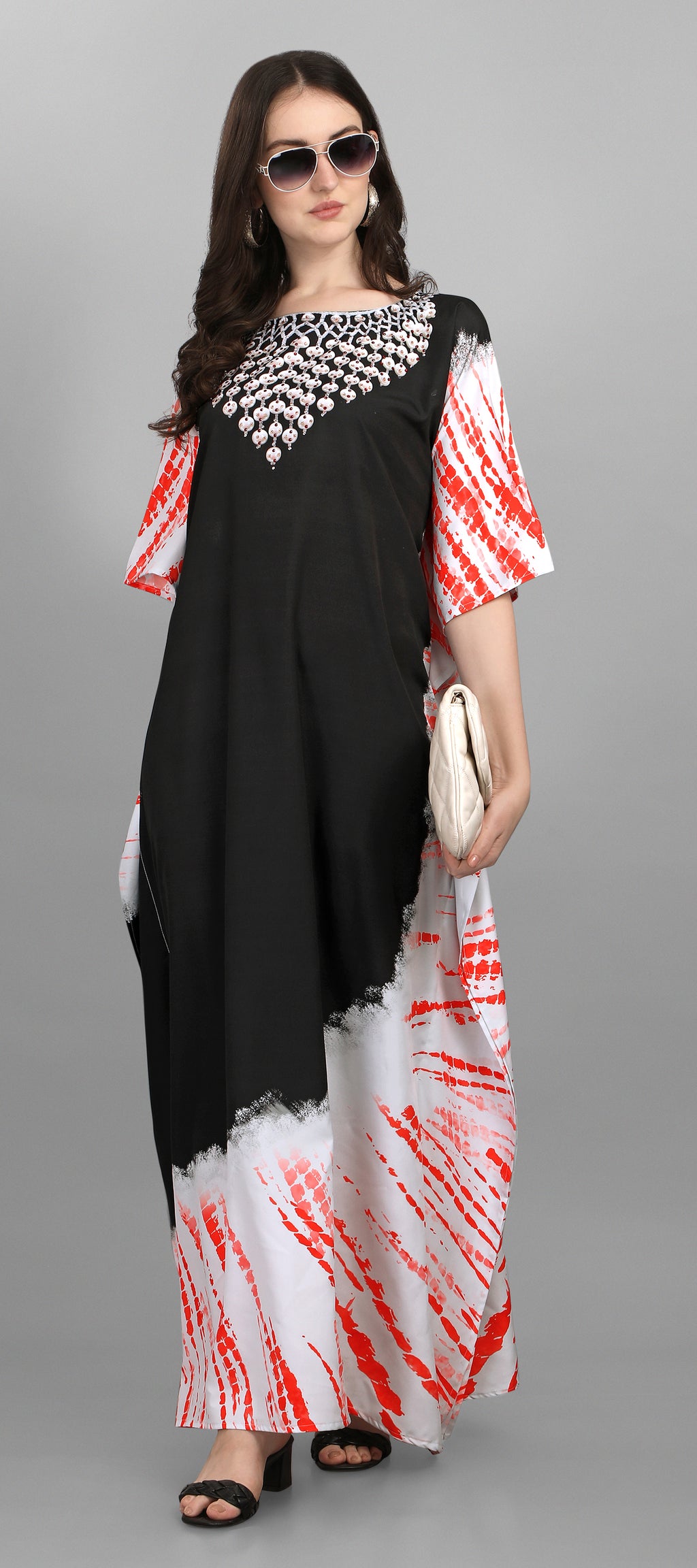 Bold Illusion Printed Kaftan