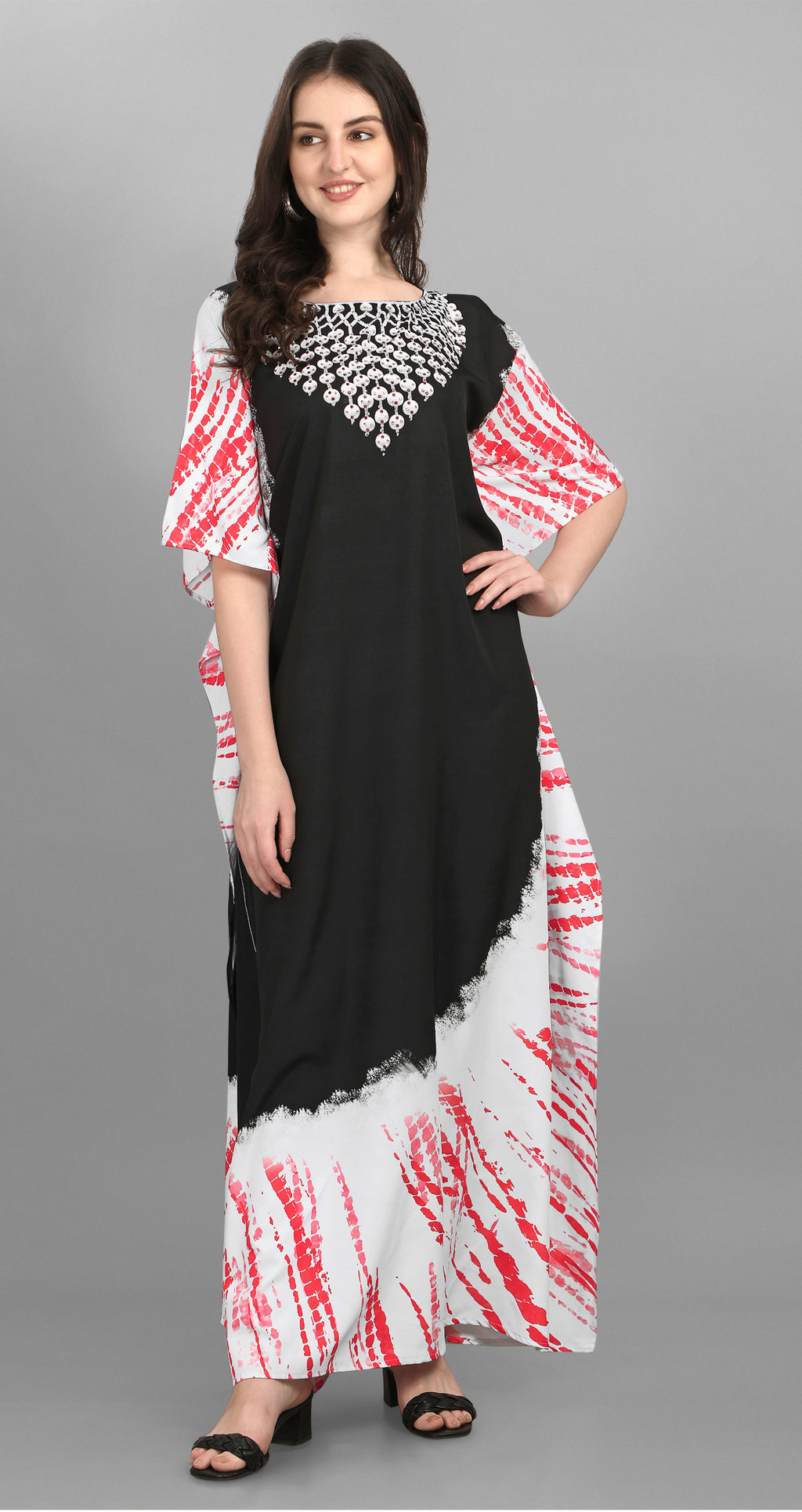 Bold Illusion Printed Kaftan
