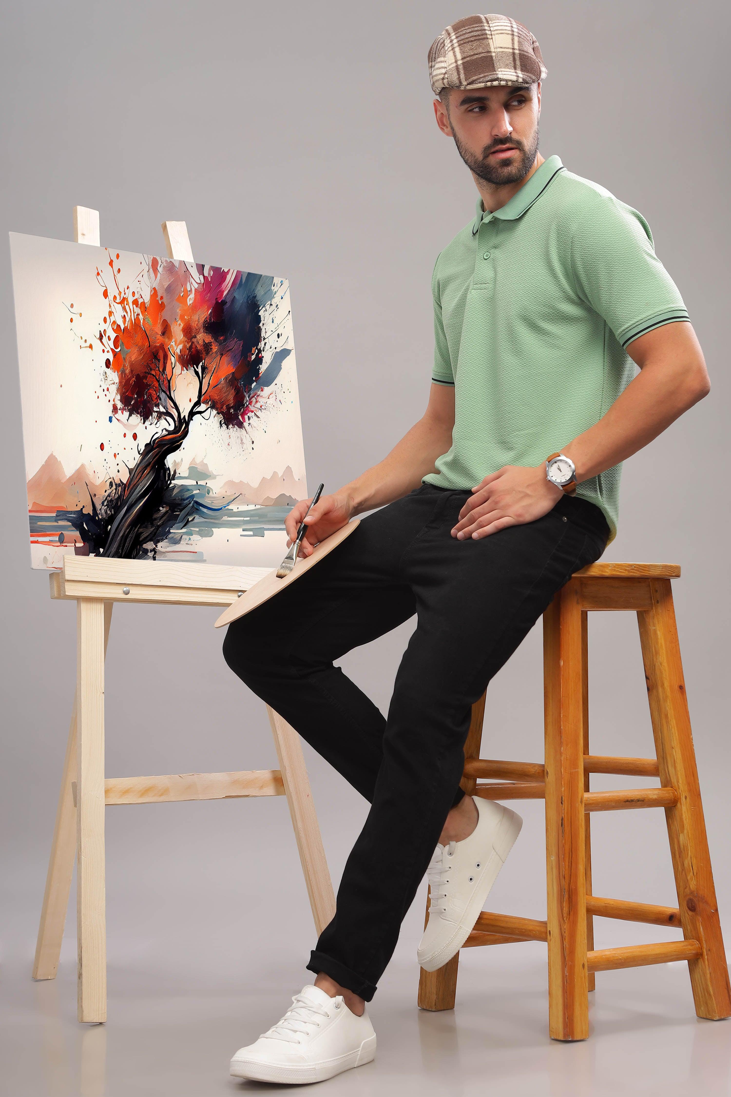 Wrinkle-resistant fabric polo