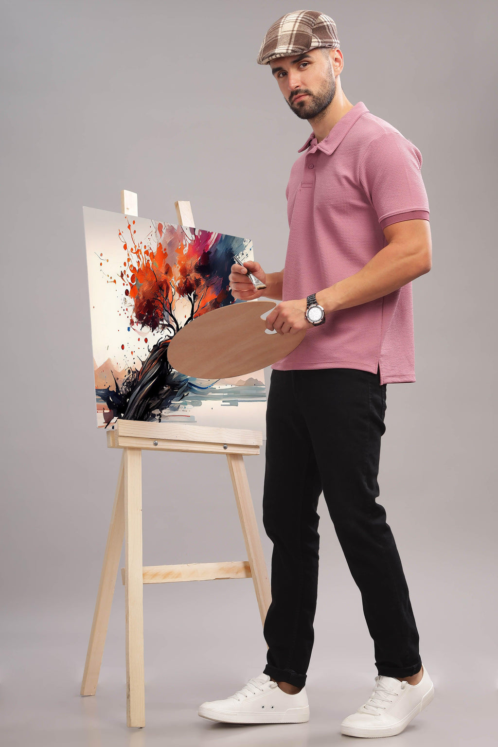 Majestic Mauve Mens Polo Shirt