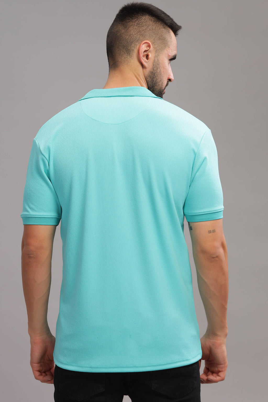Turquoise Tiger Mens Polo Shirt