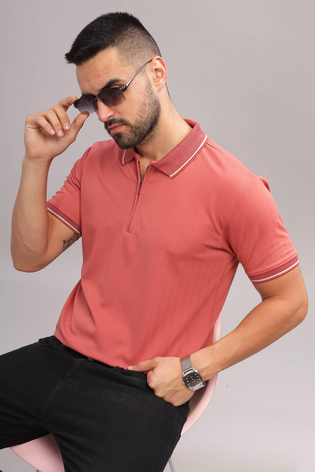 Wrinkle-free technology polo