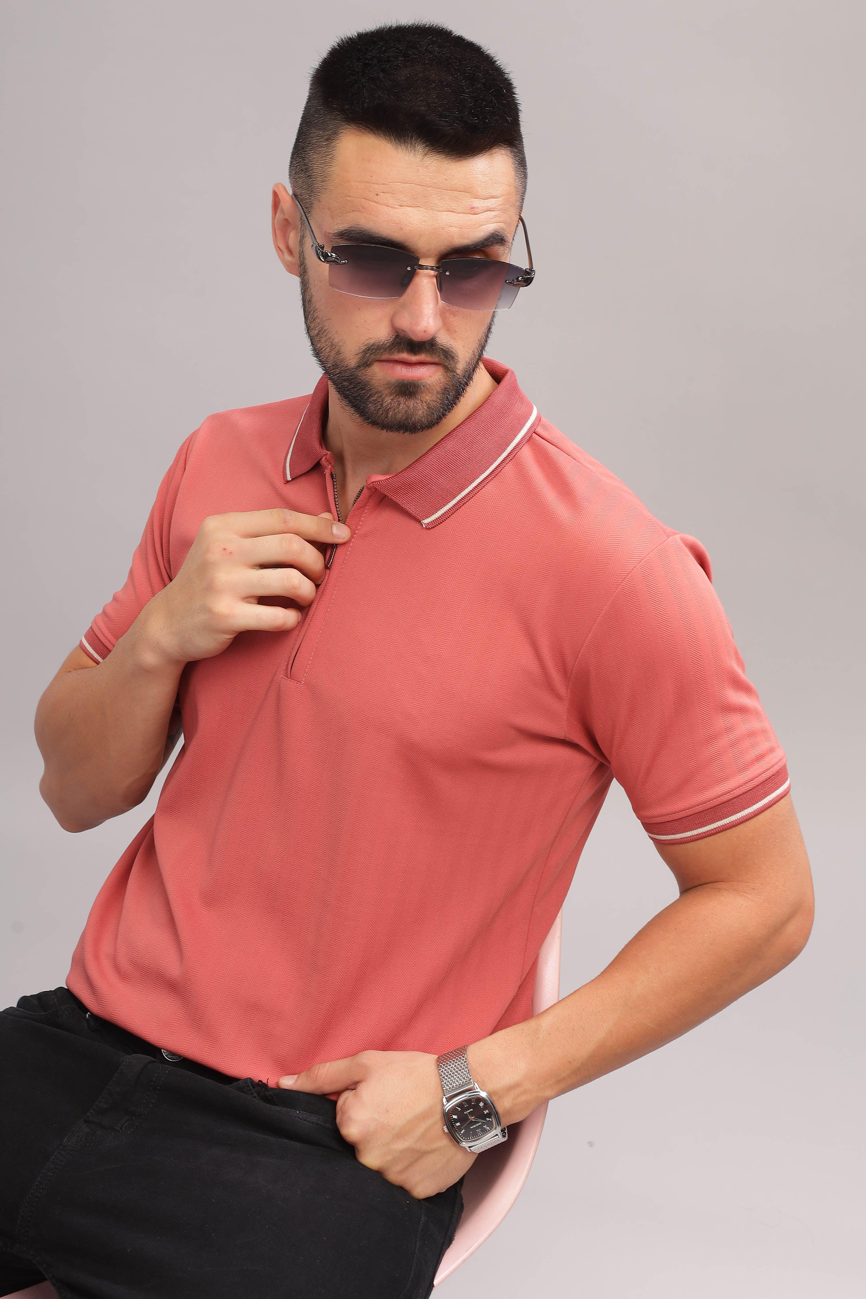 Cotton-rich fabric polo shirt