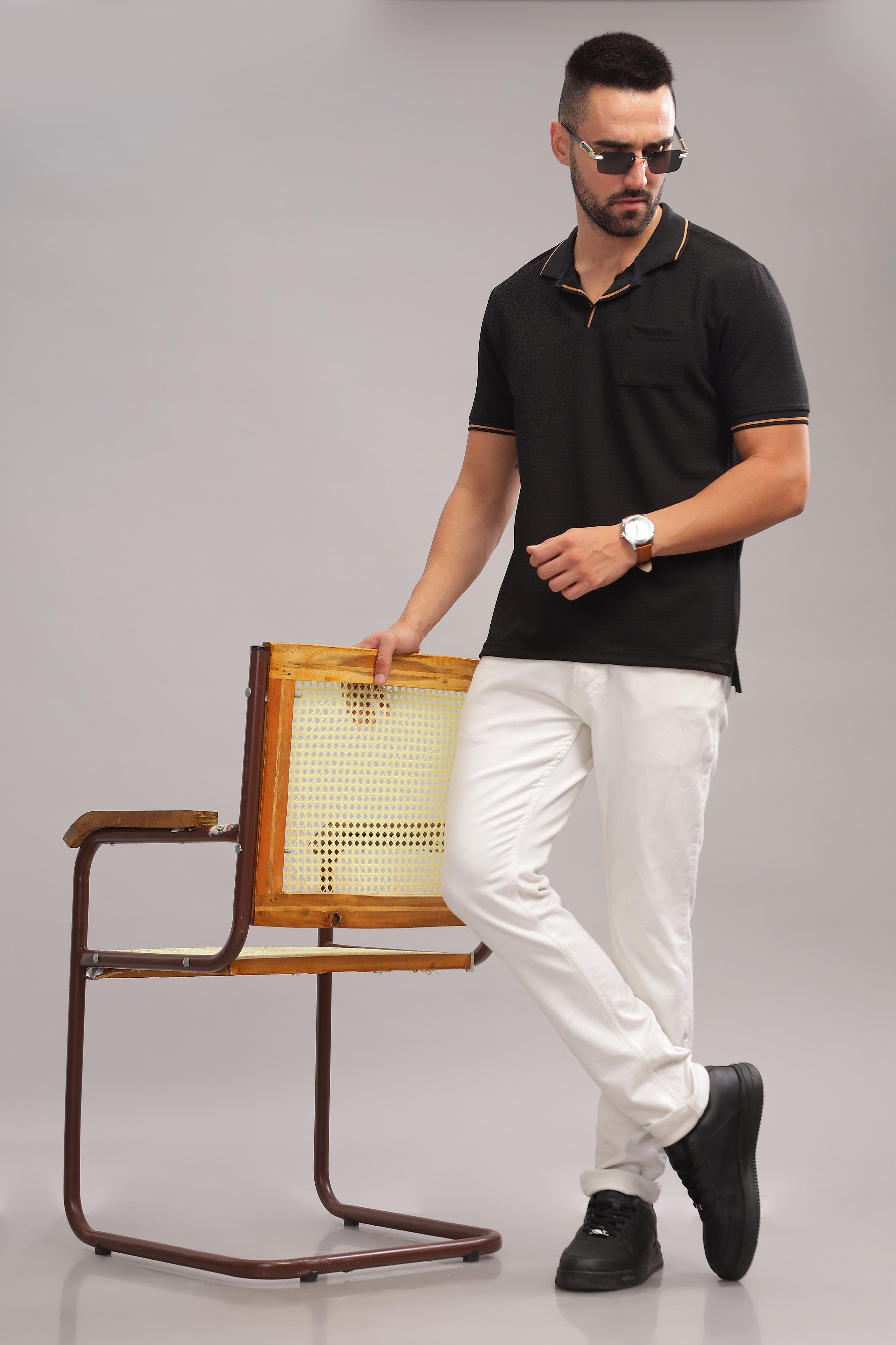 Classic Black Polo T-Shirt cruzar