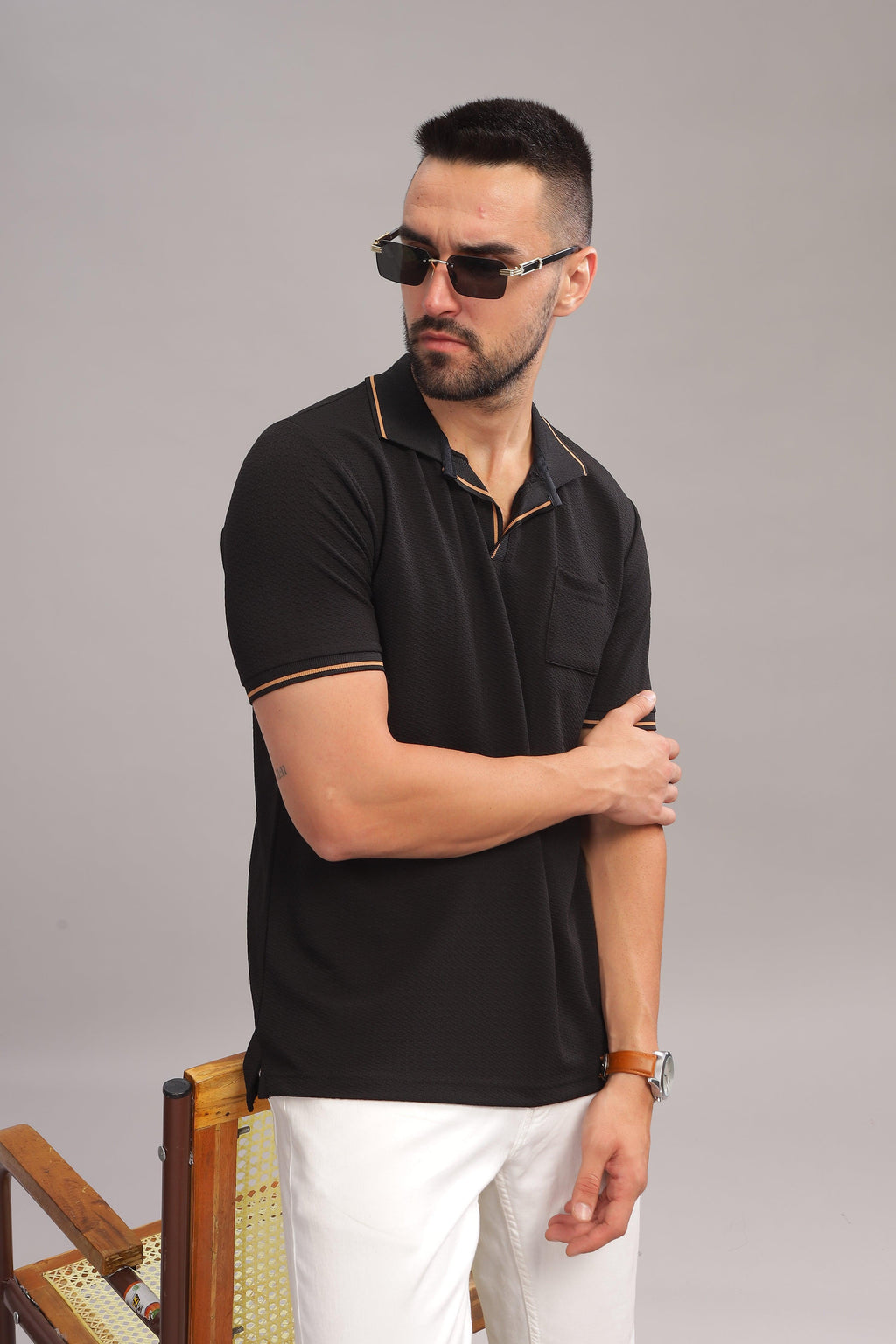 Classic Black Polo T-Shirt