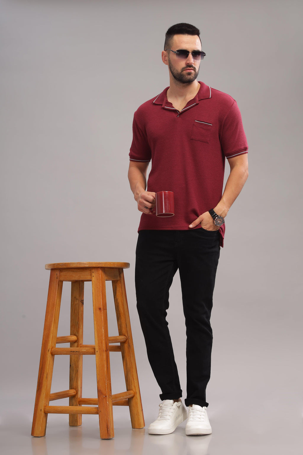 Mahagony Mustang Mens Polo Shirt