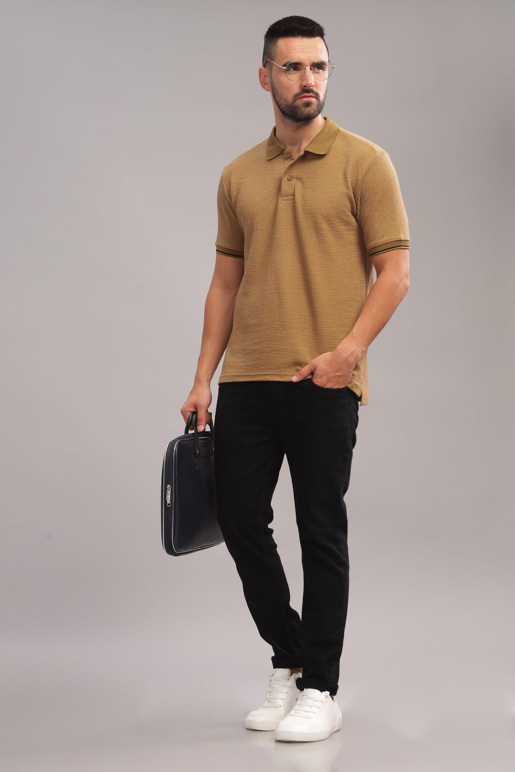 Brown Bean Mens Polo Shirt