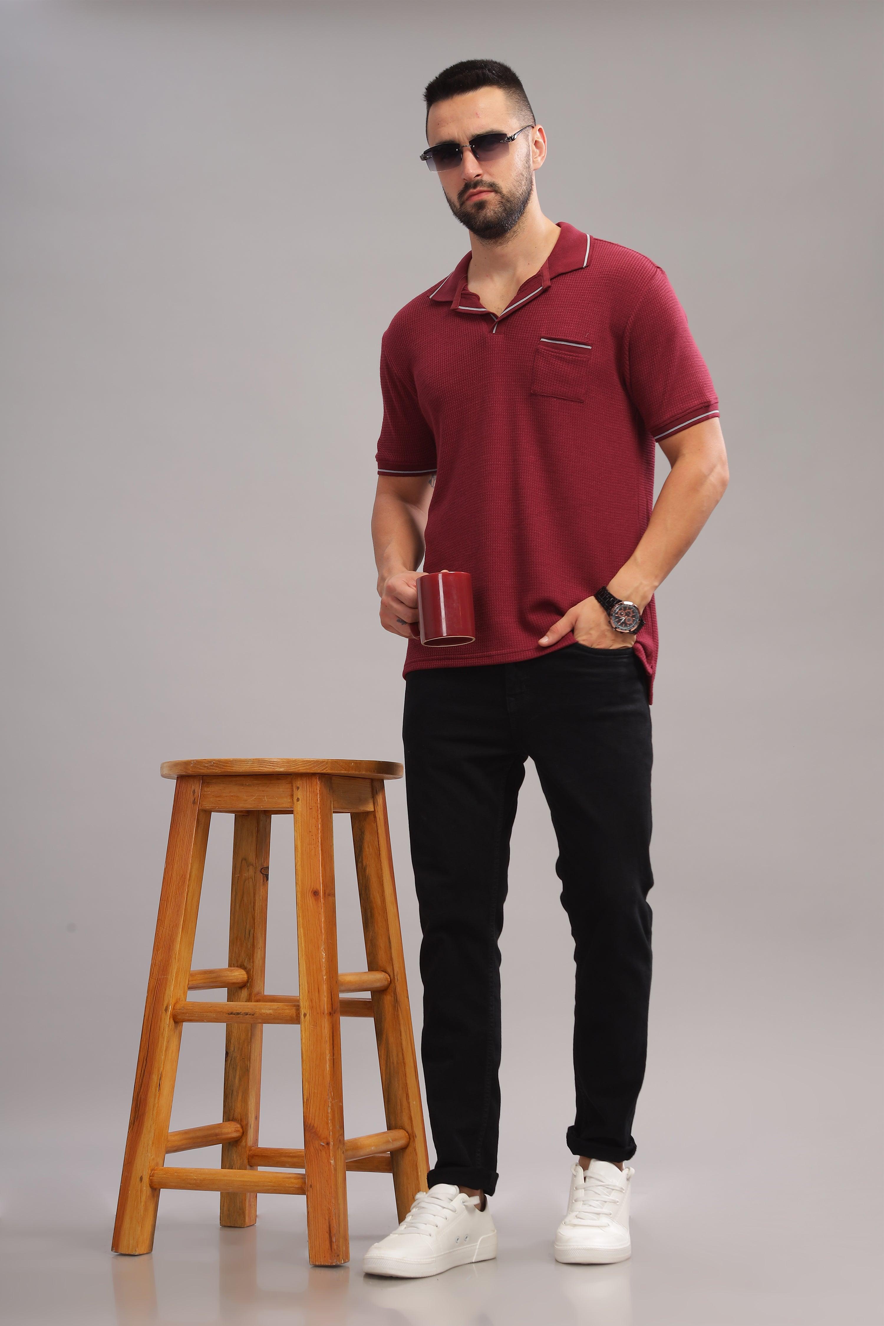 Mahagony Mustang Mens Polo Shirt