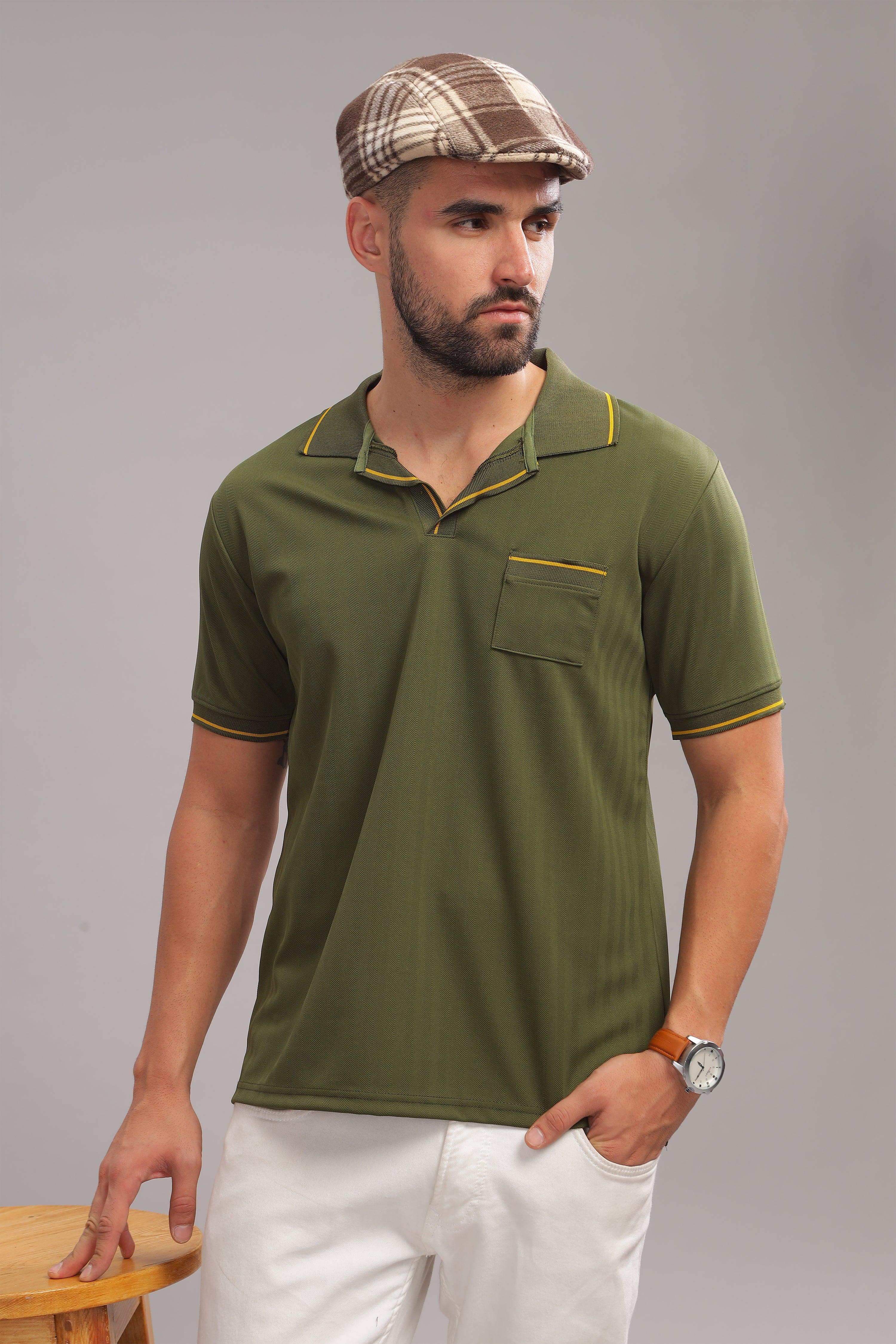 Luxurious Olive Green Polo T-Shirt