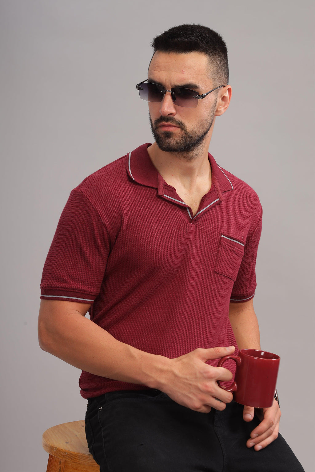 Mahagony Mustang Mens Polo Shirt