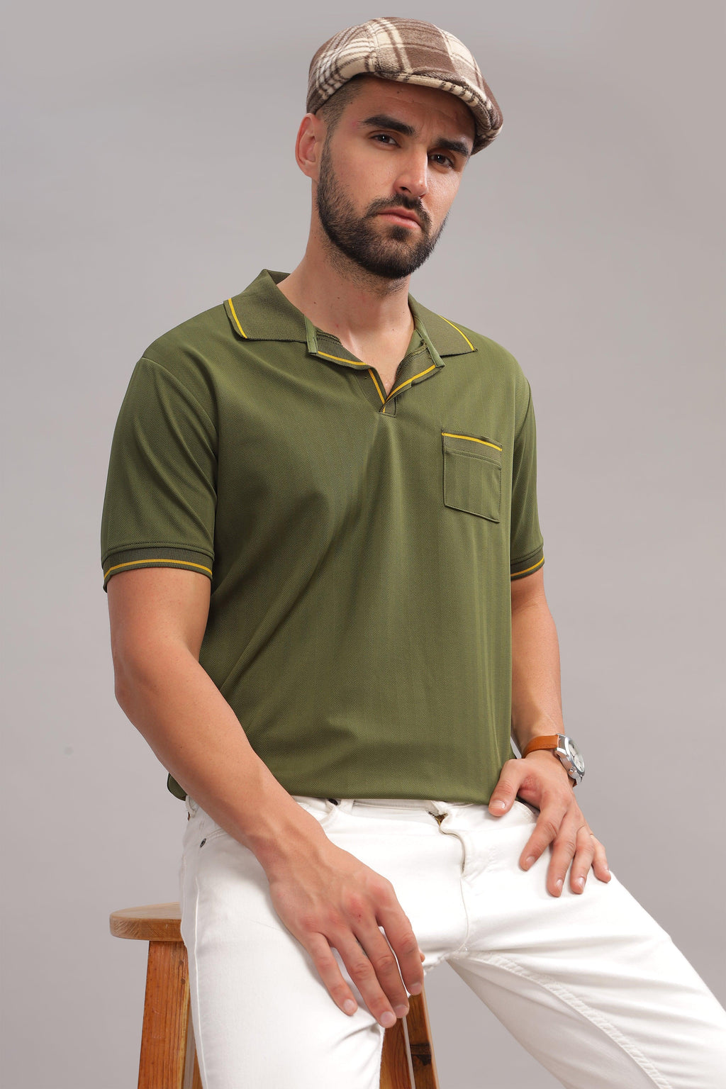 olive rouge polo tshirt by that corner store