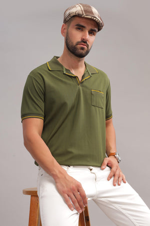 olive rouge polo tshirt by that corner store