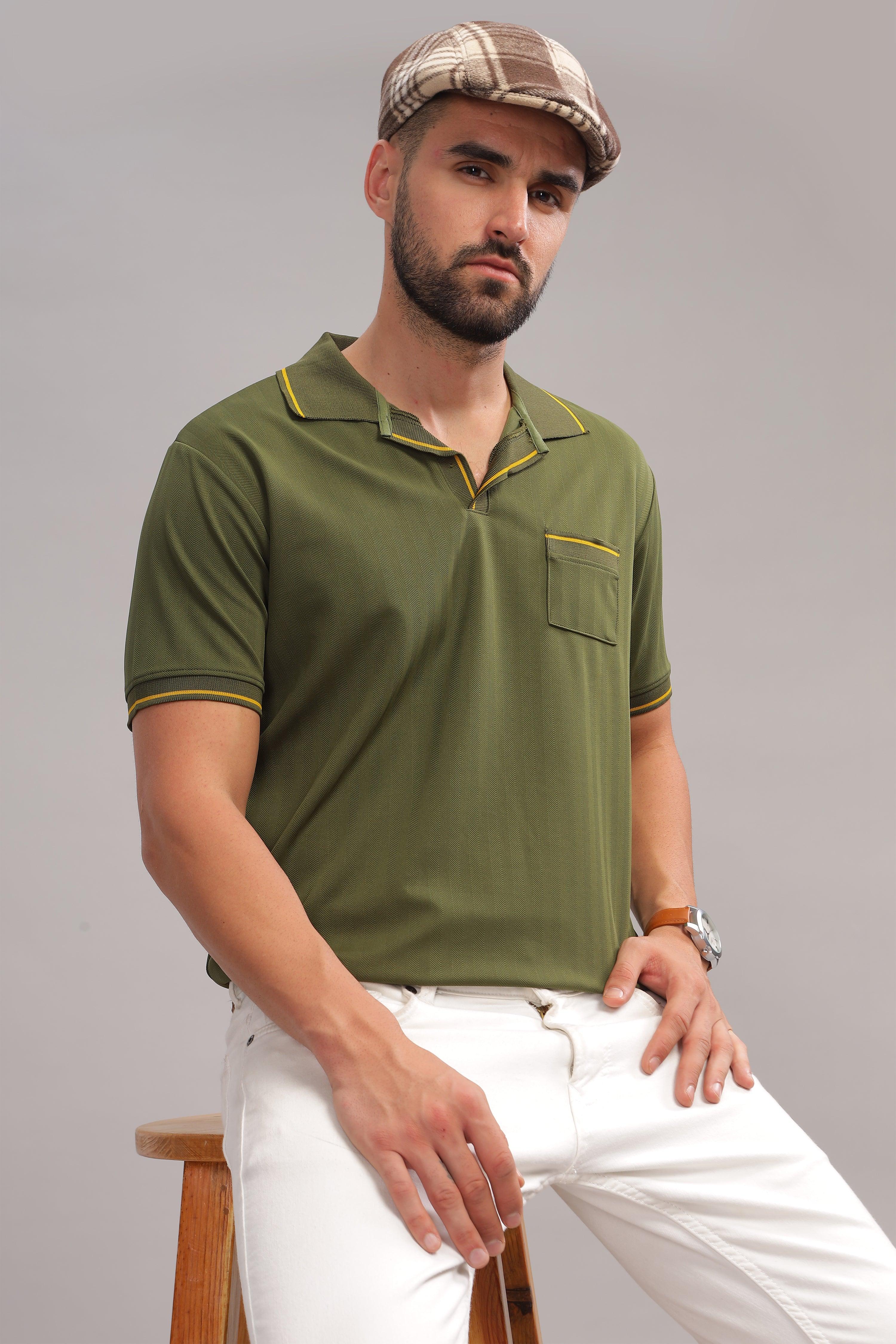 olive rouge polo tshirt by that corner store