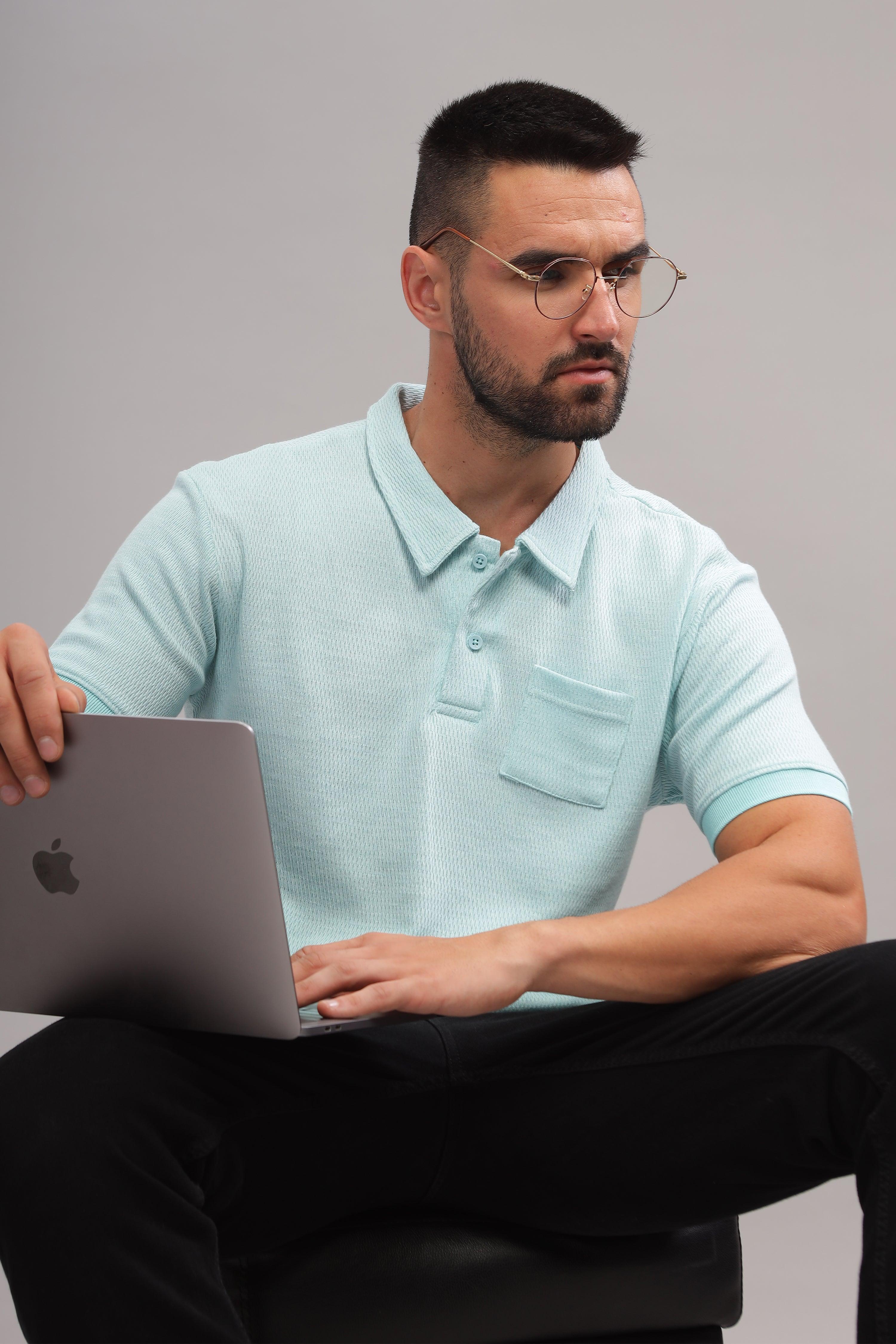 Aqua blue Polo Shirt