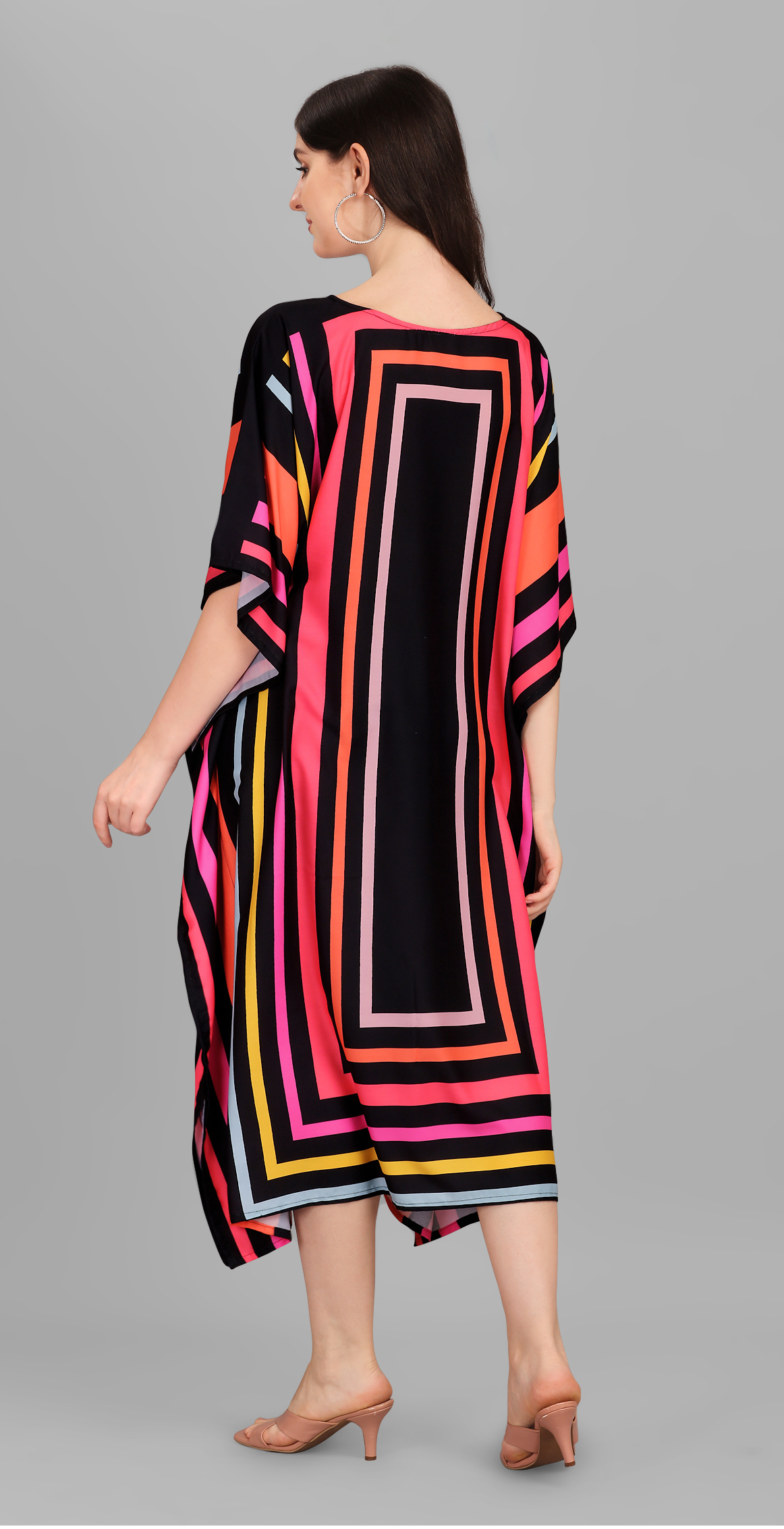 Aurora Stripe Kaftan Dress