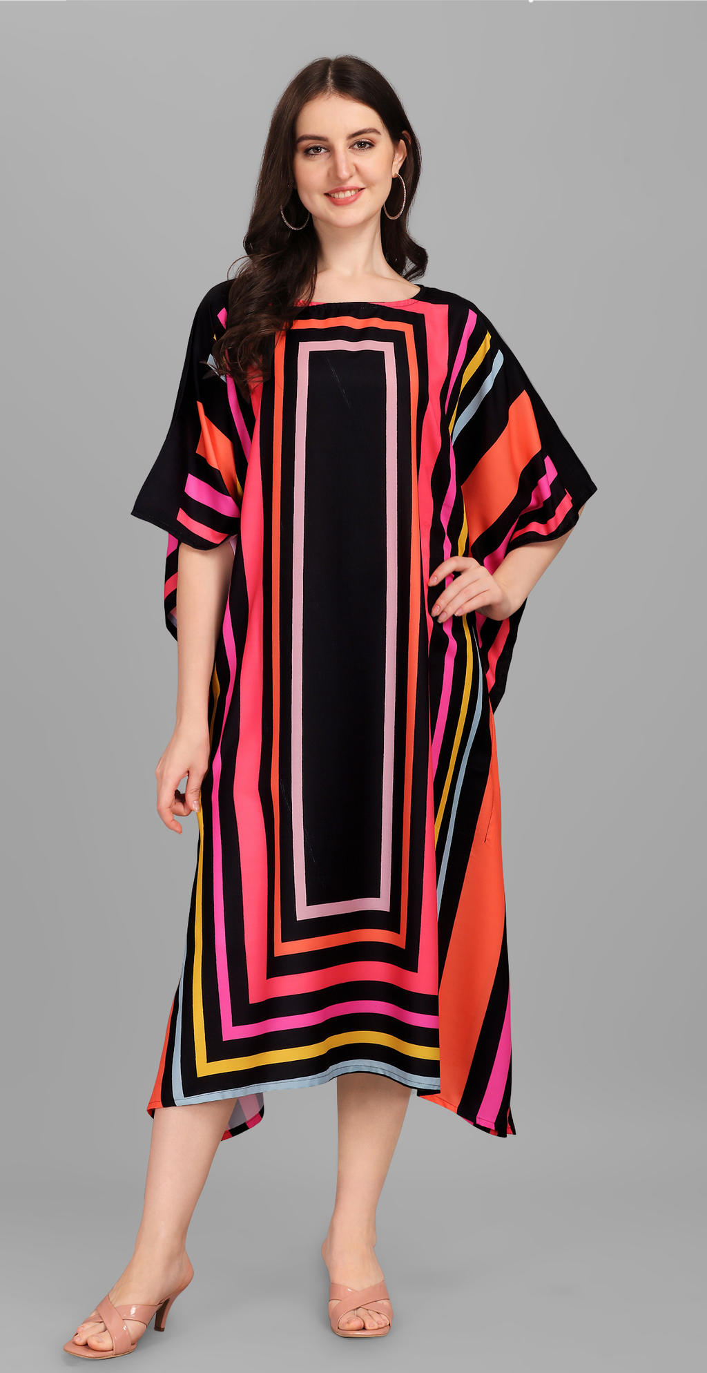 Aurora Stripe Kaftan Dress