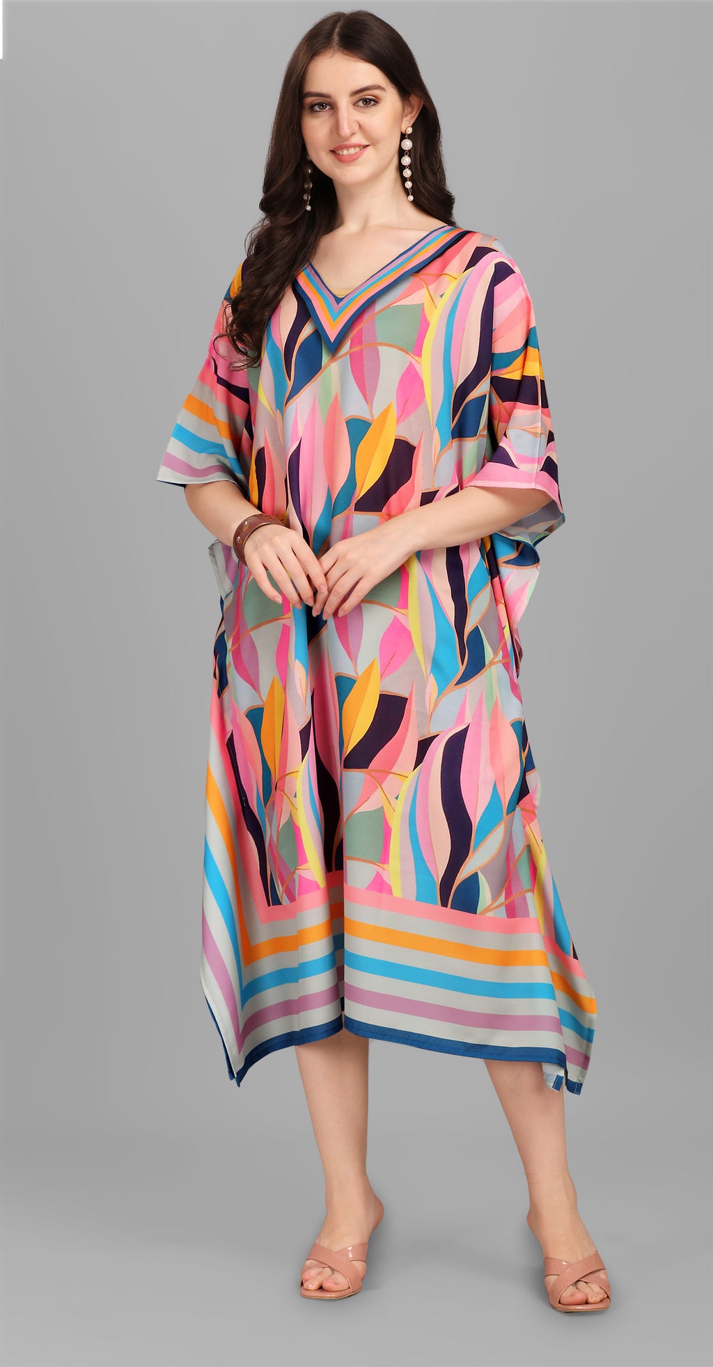 Chic Geometry Printed Kaftan