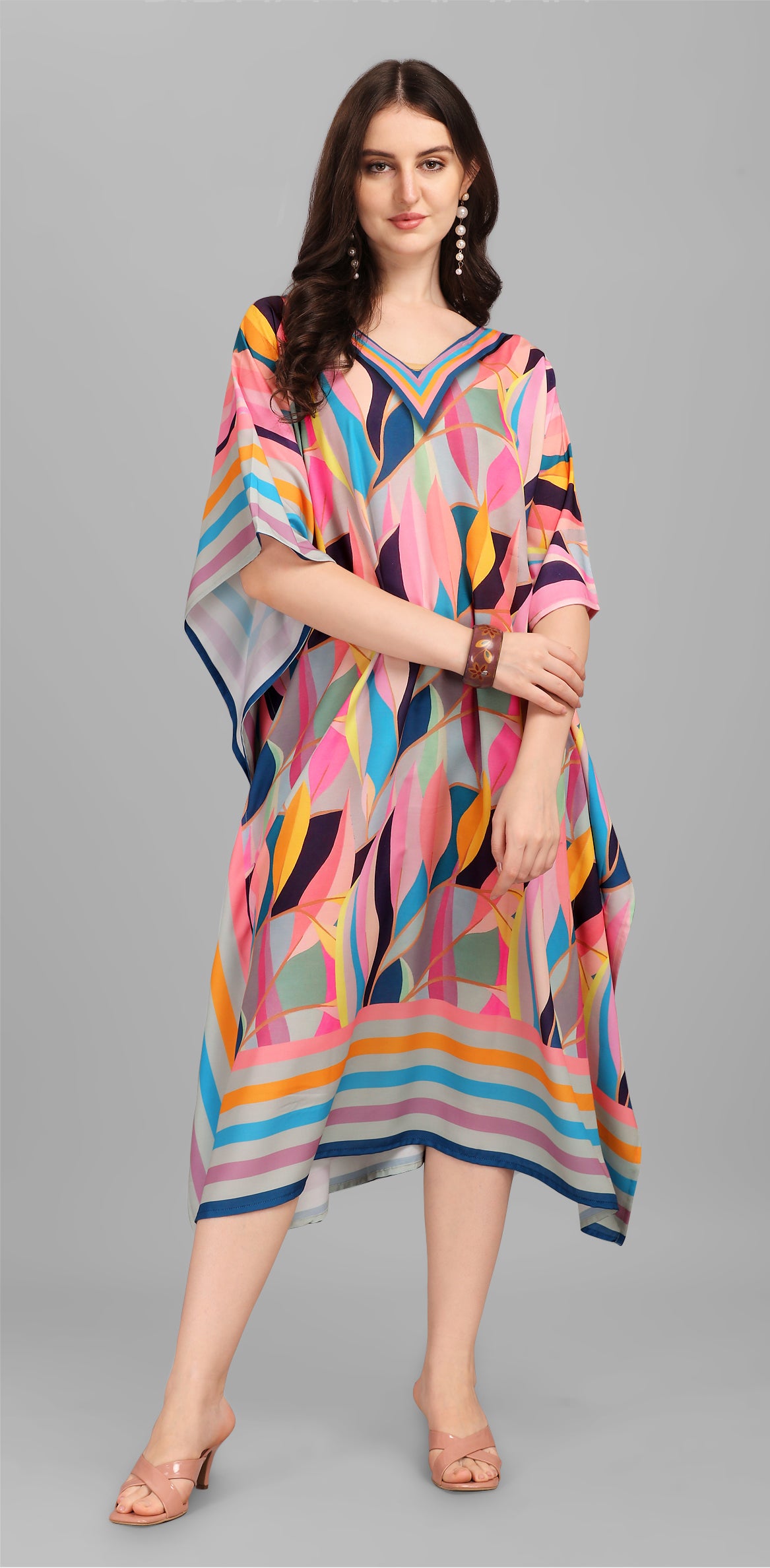 Chic Geometry Printed Kaftan