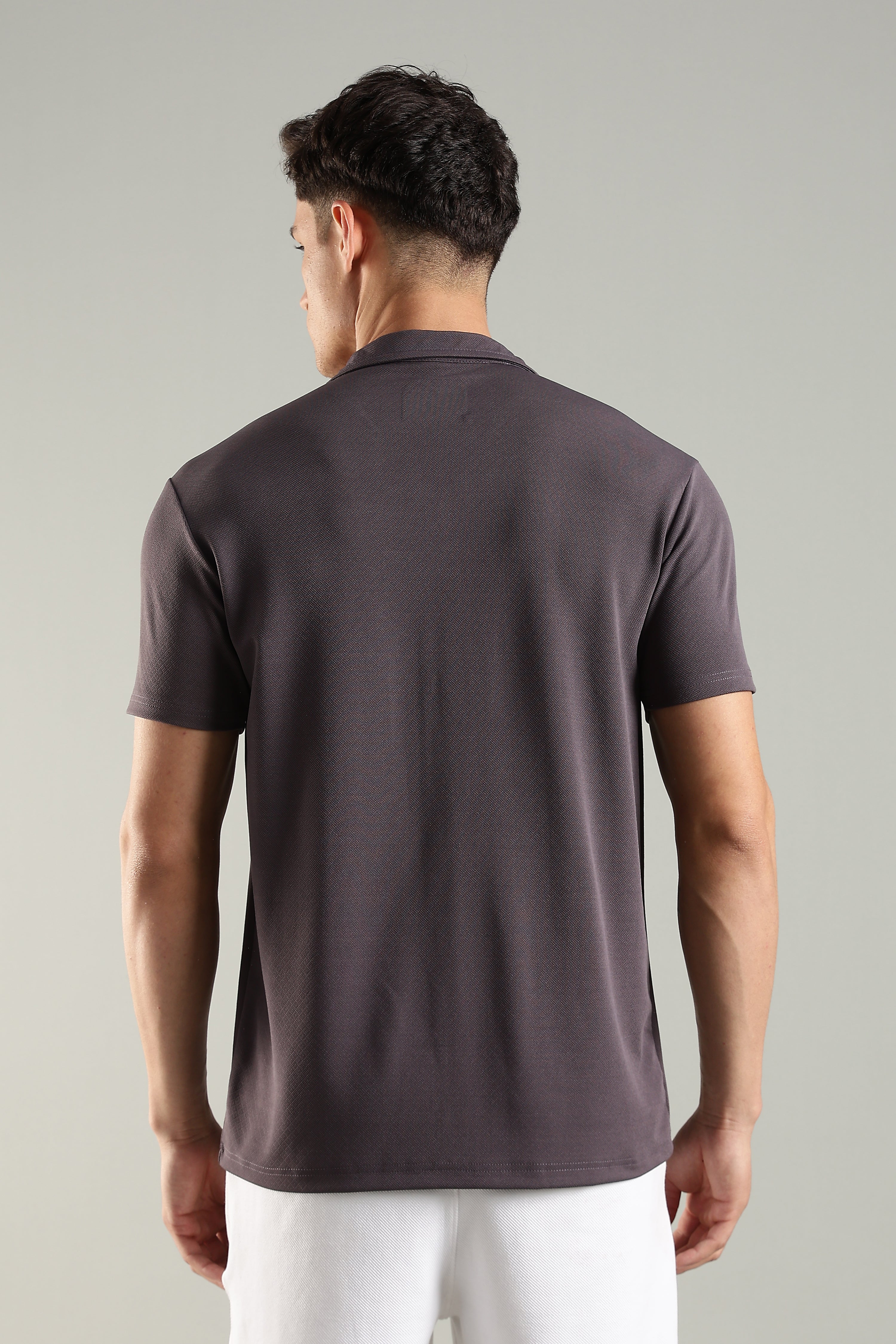 Ashen Wine – Cuban Collar Shirt for Men