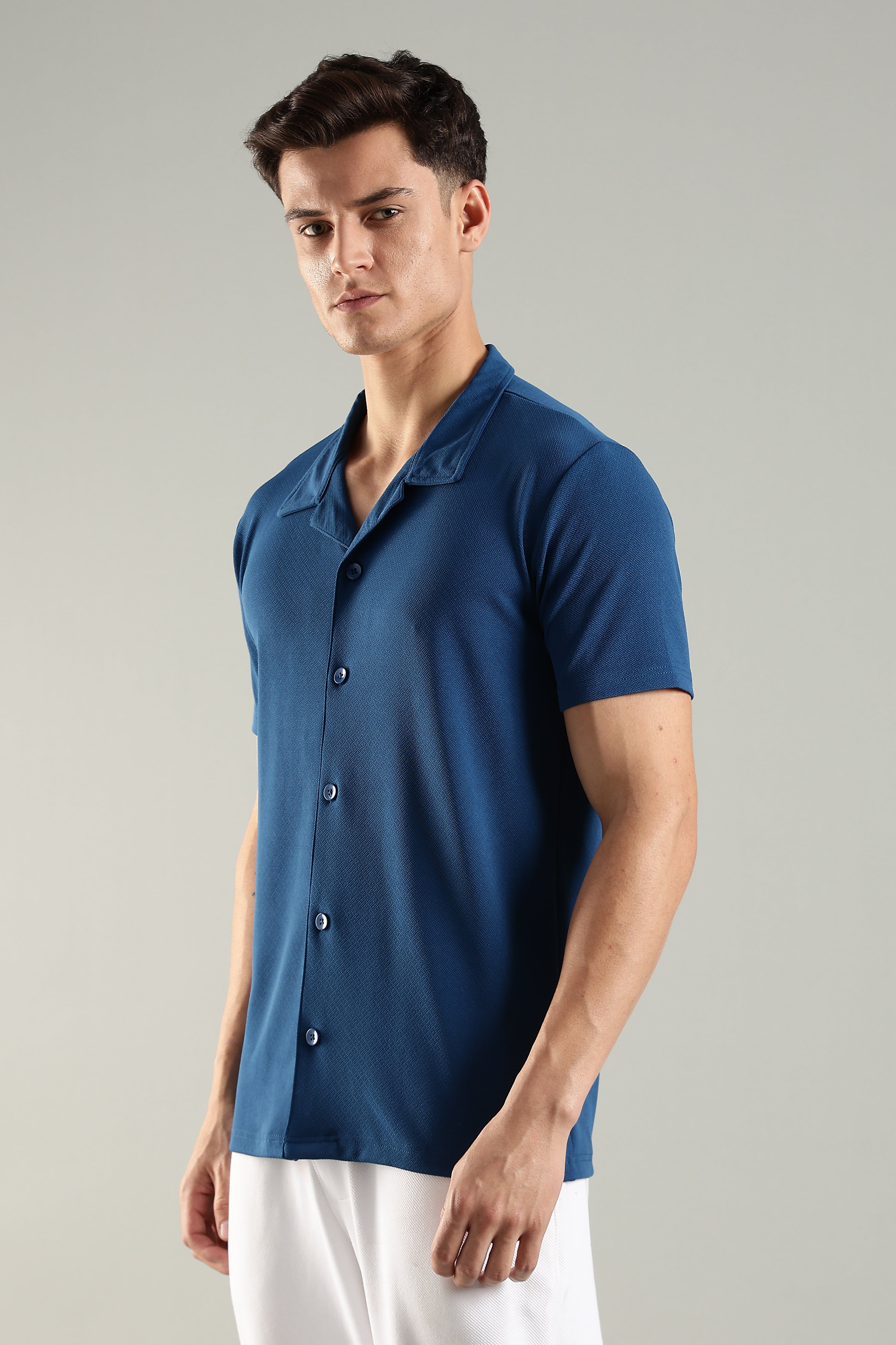 Urban Tide – Cuban Collar Shirt for Men