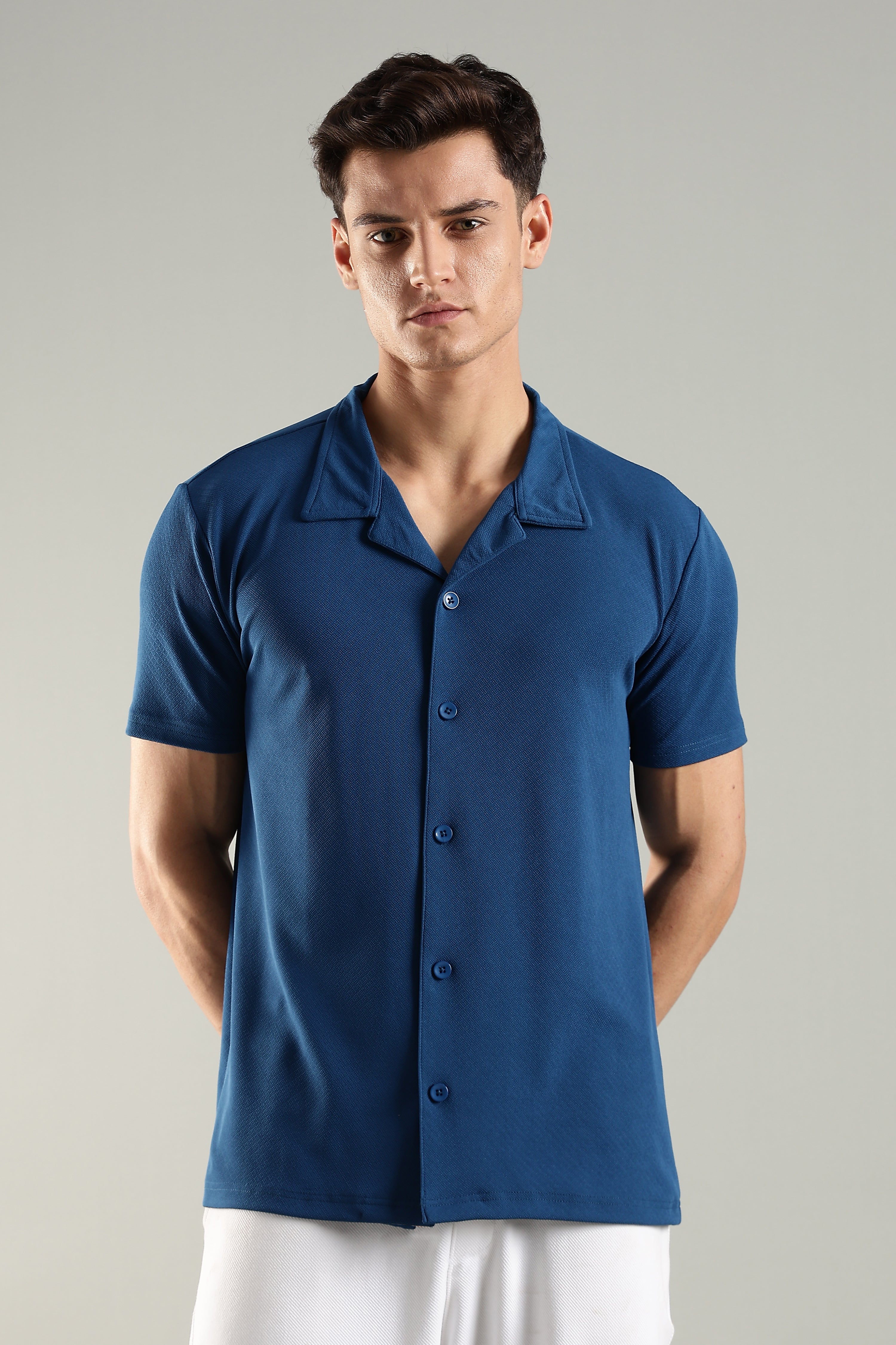 Urban Tide – Cuban Collar Shirt for Men