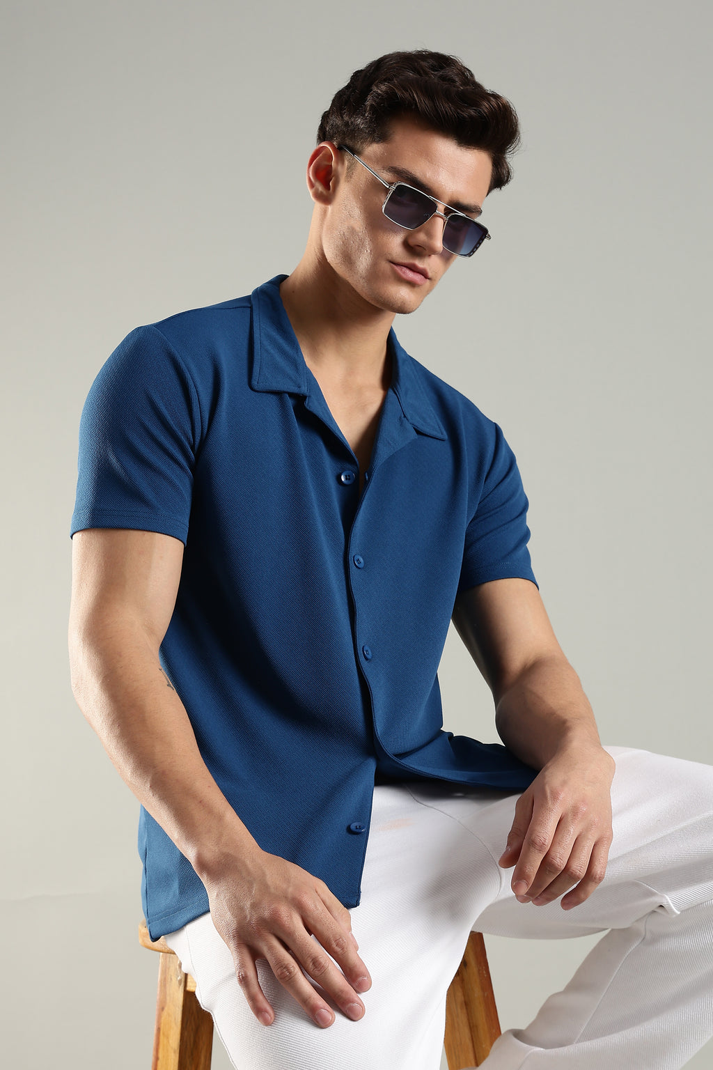 Urban Tide – Cuban Collar Shirt for Men