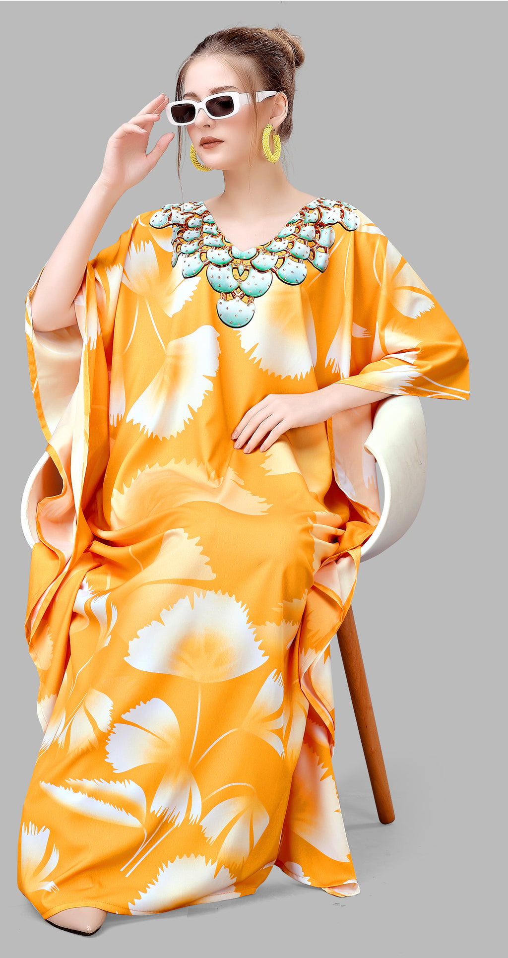 Summer Sunset Flowing Kaftan
