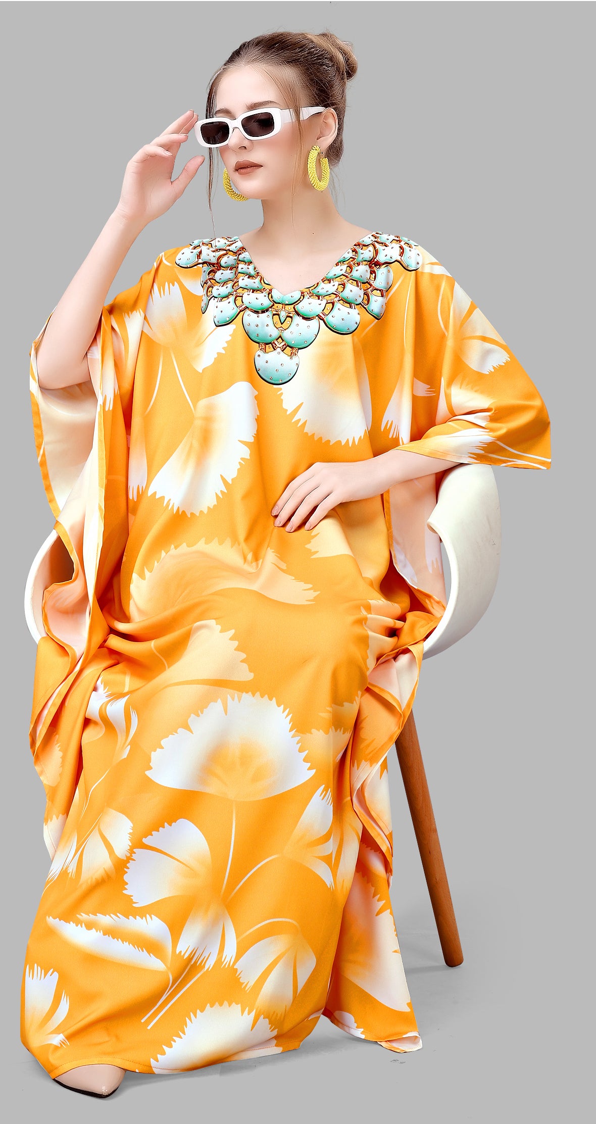 Summer Sunset Flowing Kaftan