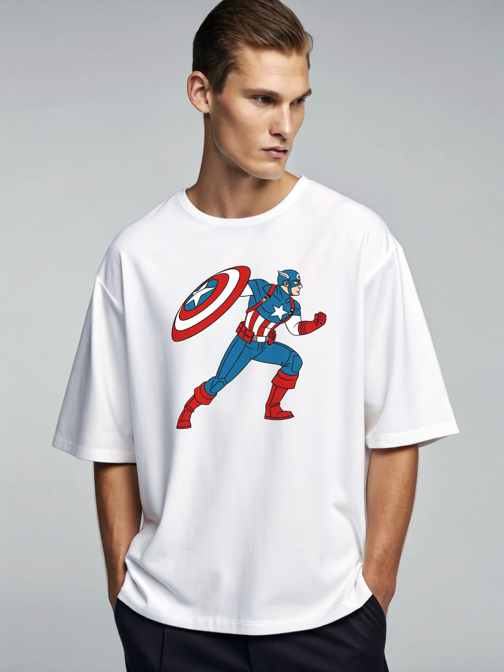 Captain America Shield Oversized T-Shirt