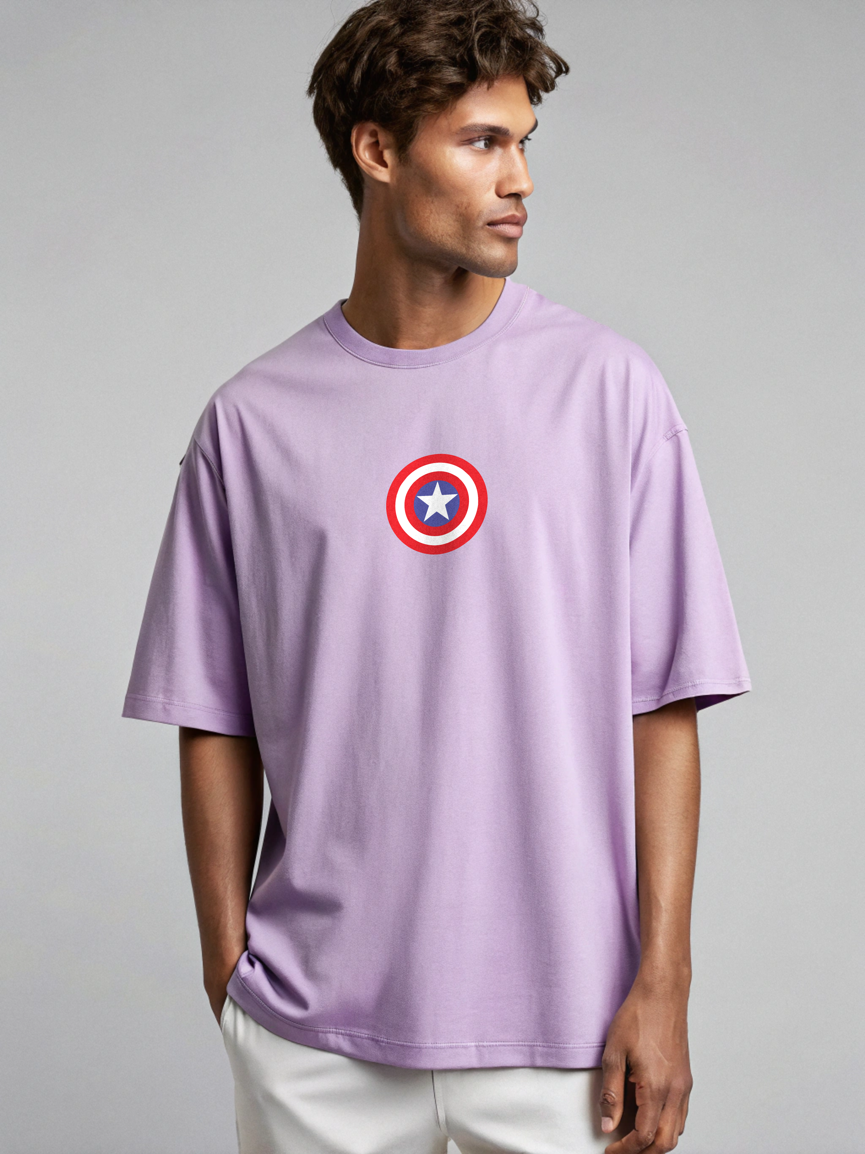 Shield of Valor Tee – Captain America’s Vibranium Oversized T-Shirt