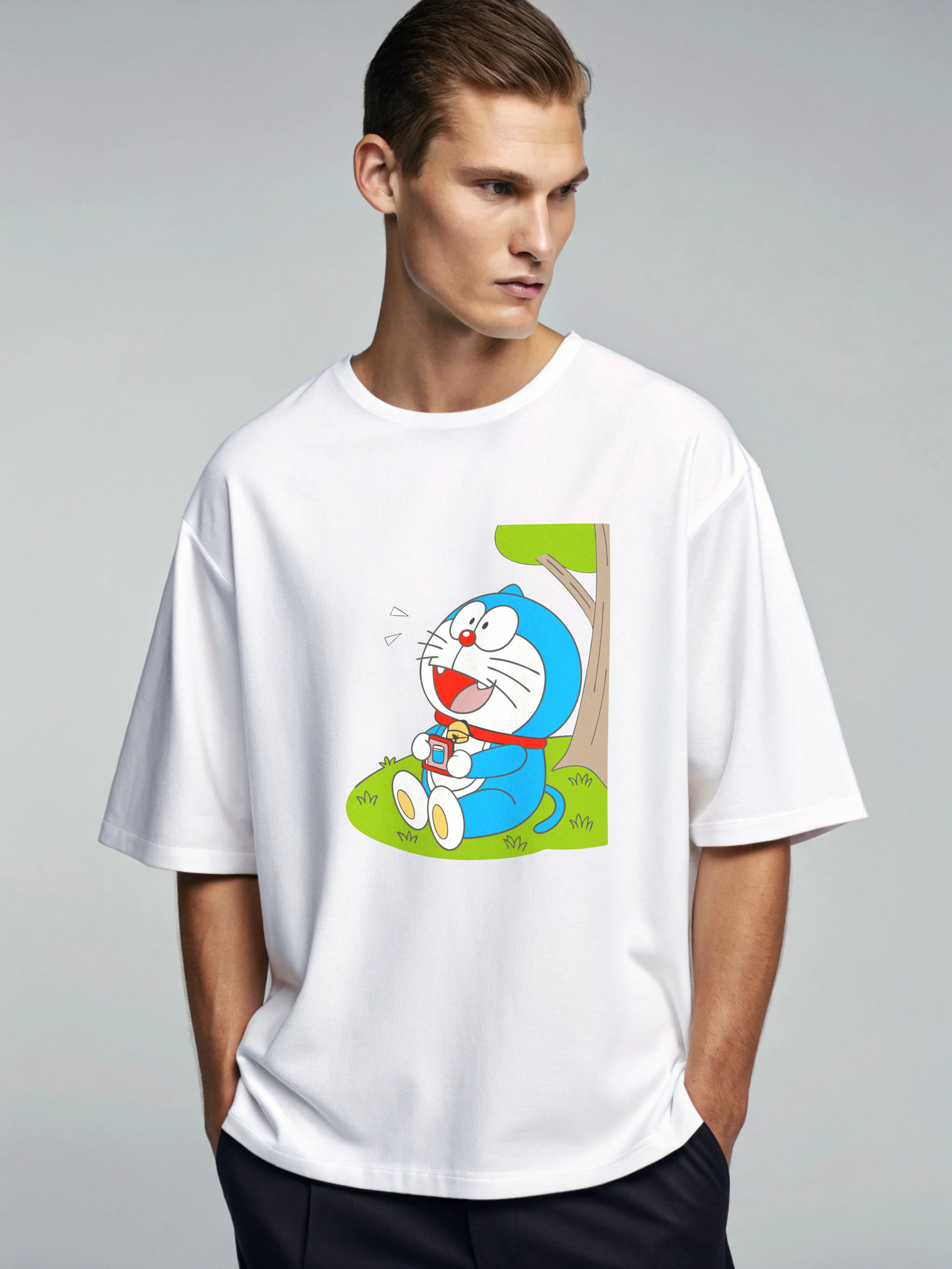Dreamland Chill Tee – Doraemon Under the Tree