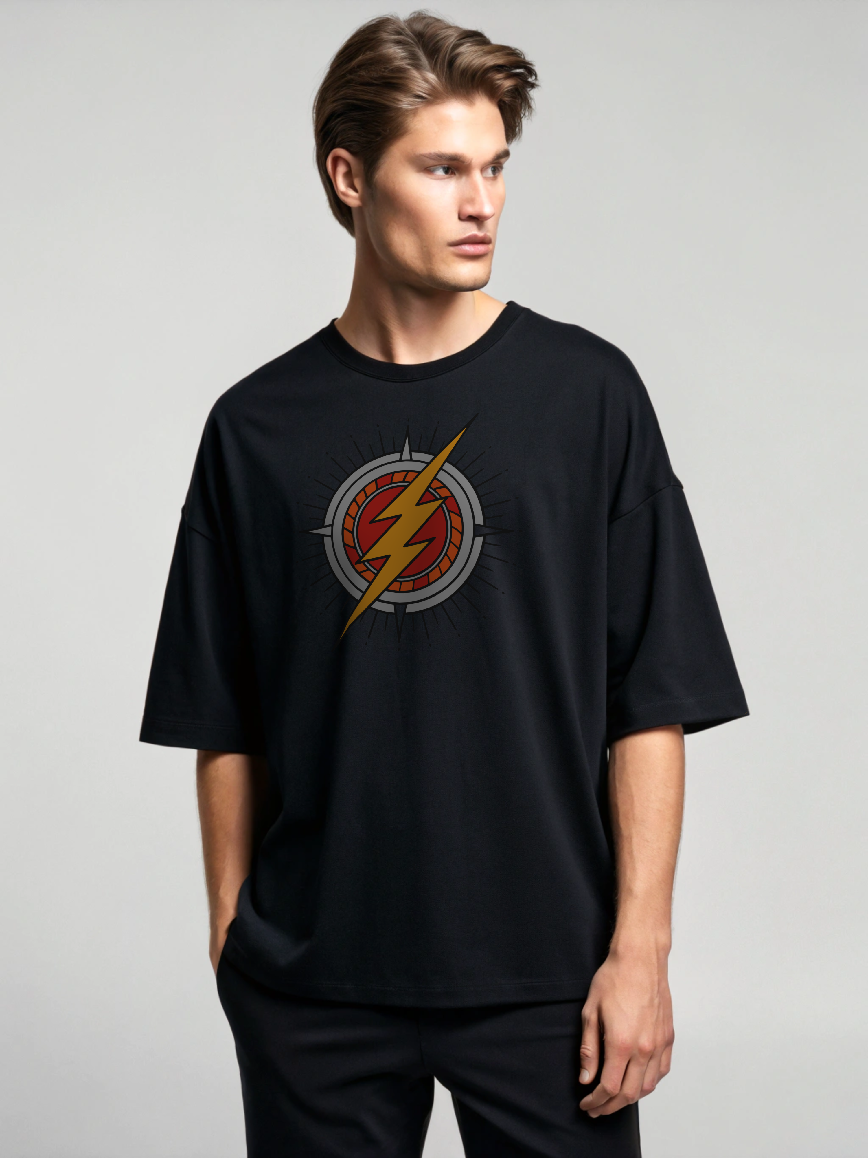 Flash Logo Oversized Graphic T-Shirt
