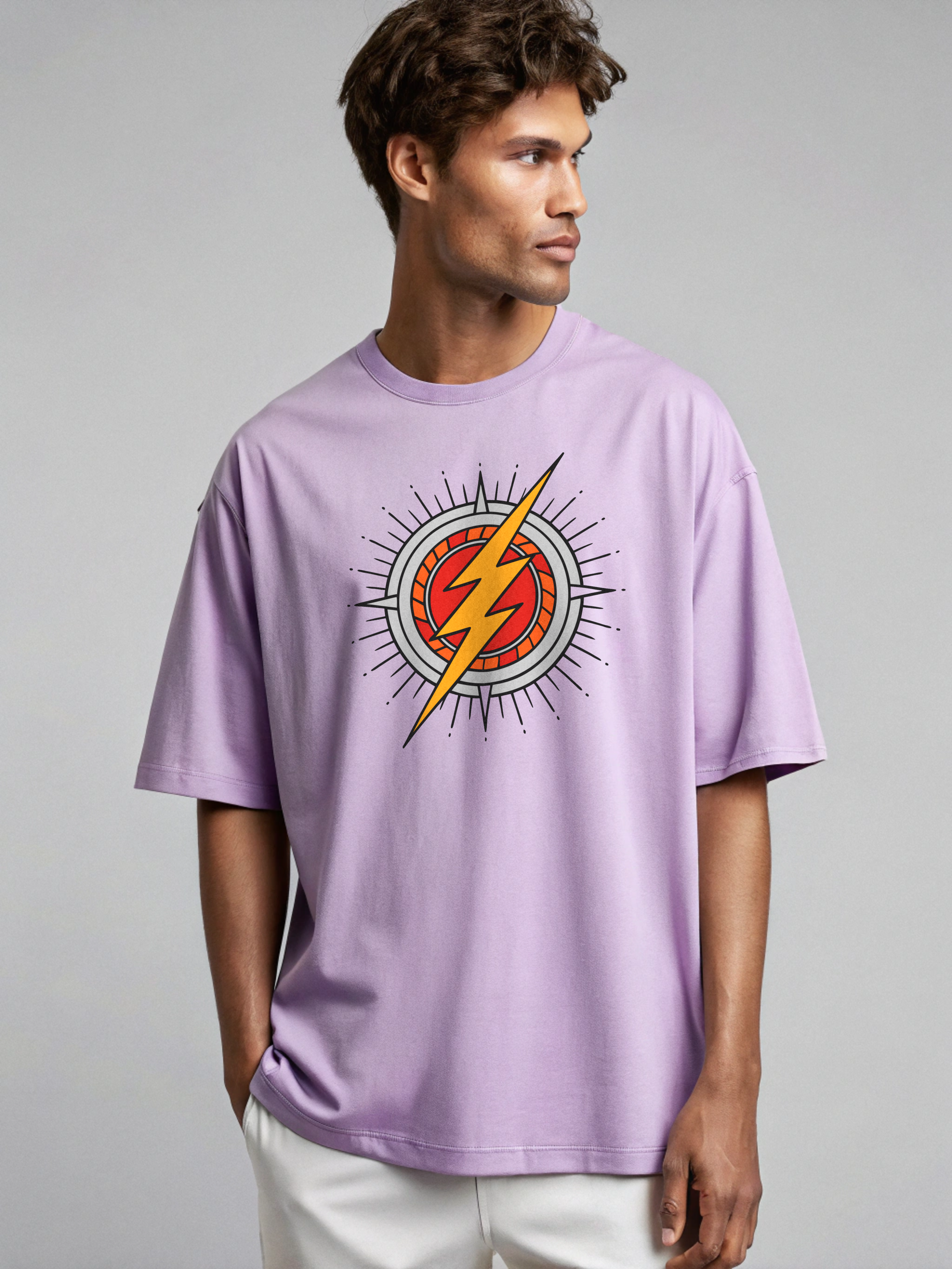 Flash Logo Oversized Graphic T-Shirt