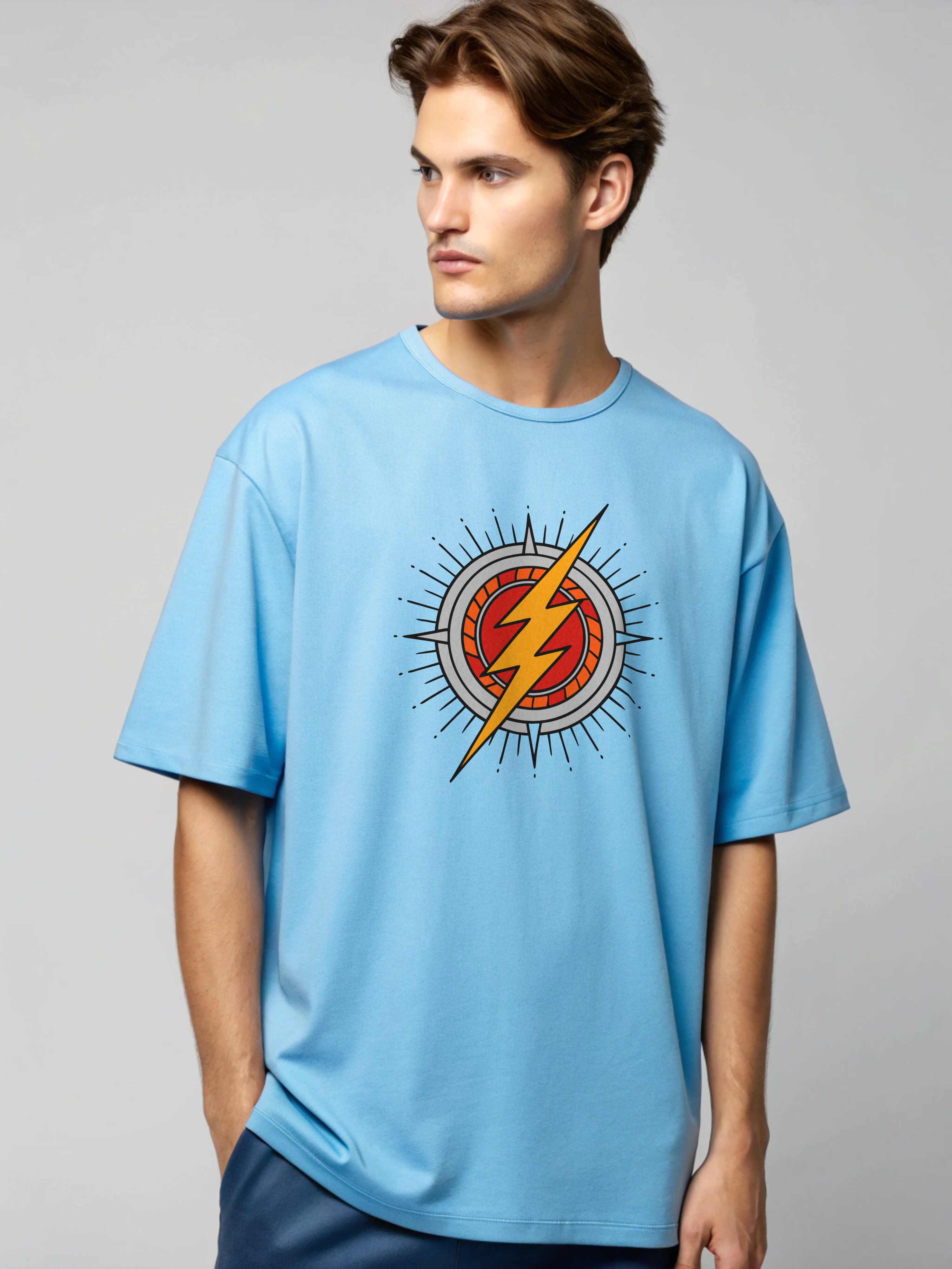Flash Logo Oversized Graphic T-Shirt