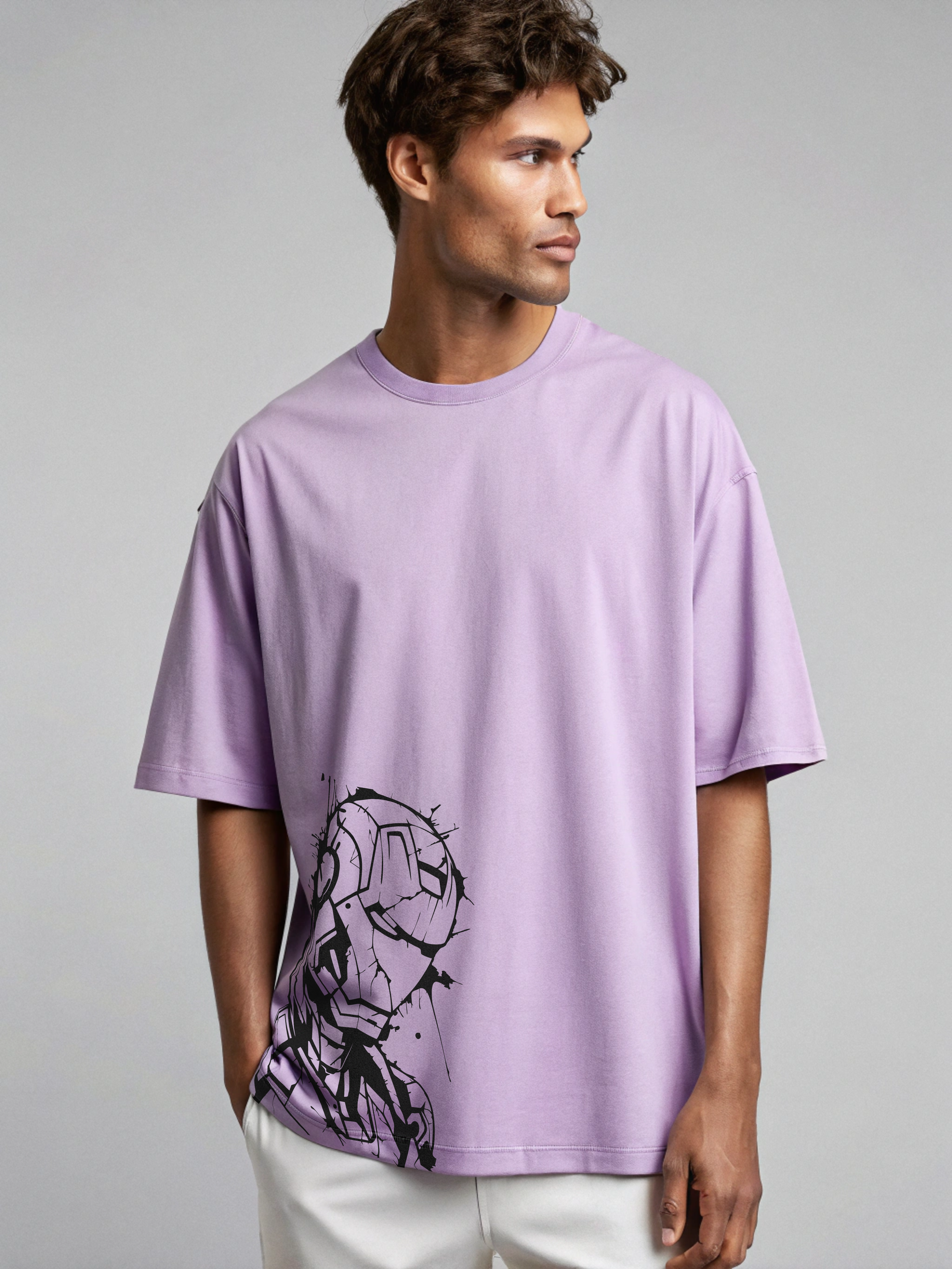 Monochrome Marvel Tee Oversized T-Shirt