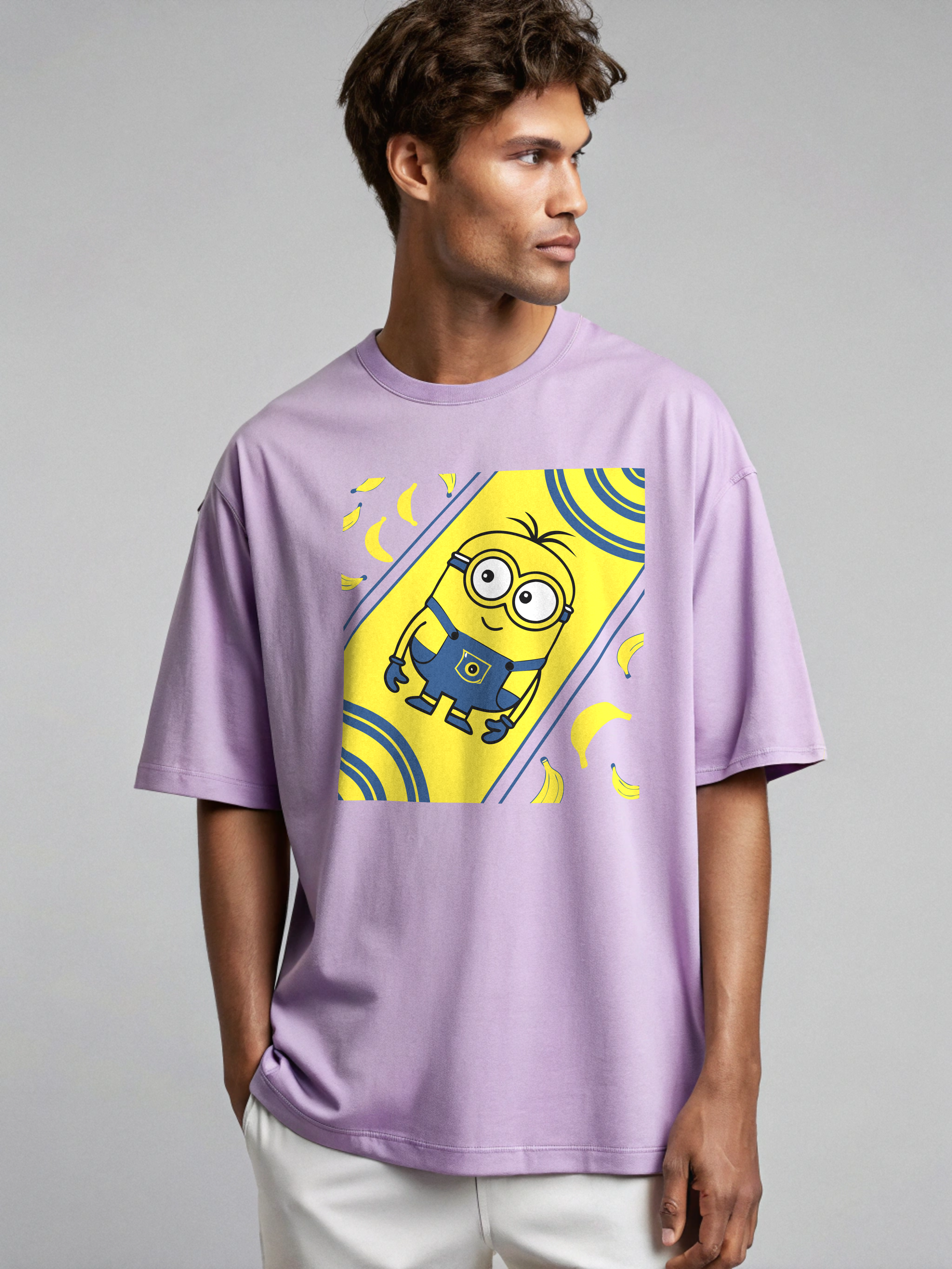Minion Tripping Bananas Oversized T-Shirt