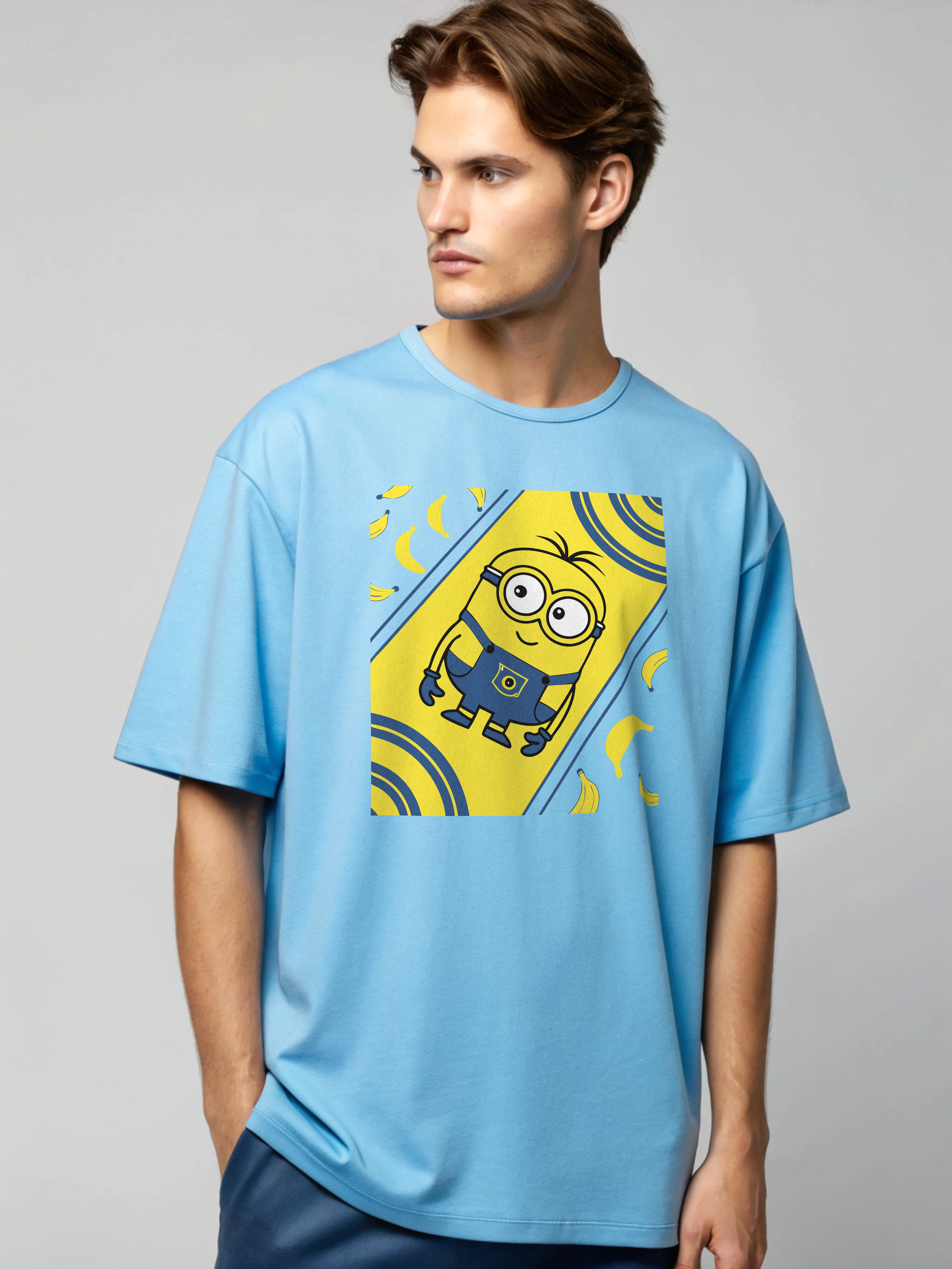 Minion Tripping Bananas Oversized T-Shirt