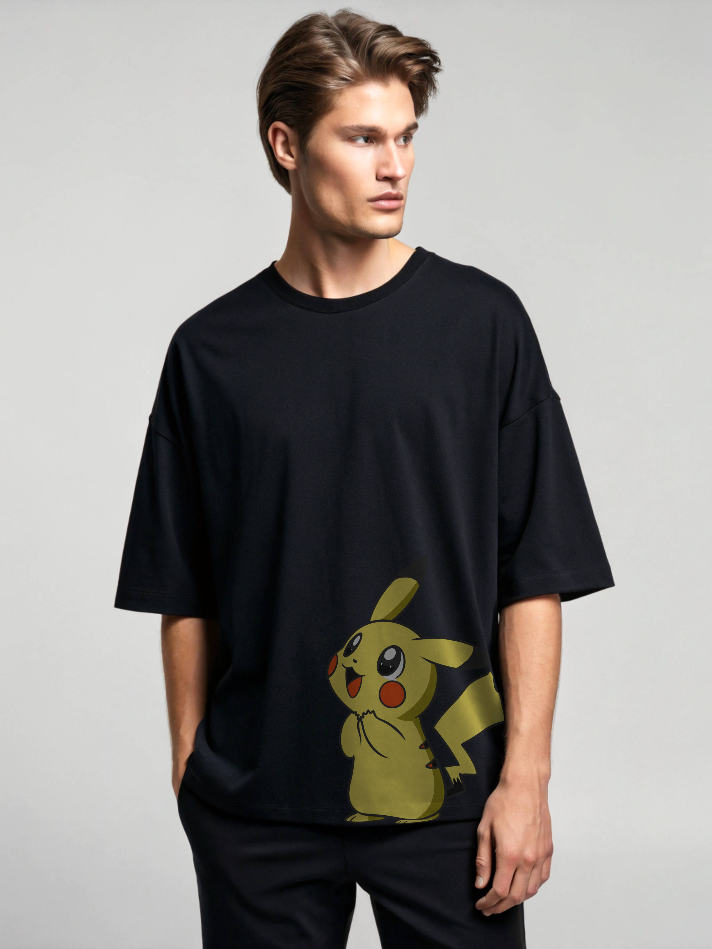 Pikachu Oversized Graphic T-Shirt