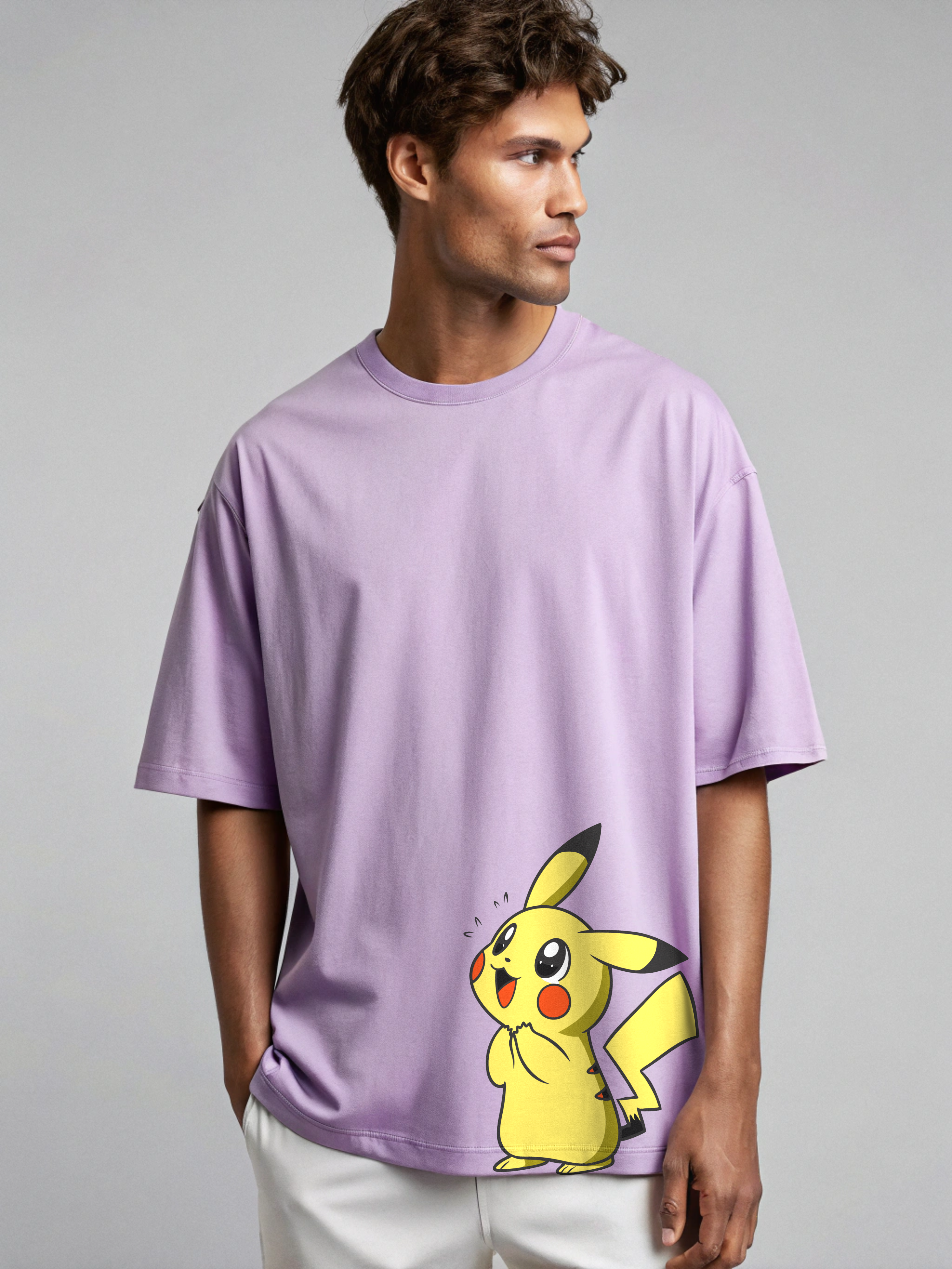 Pikachu Oversized Graphic T-Shirt
