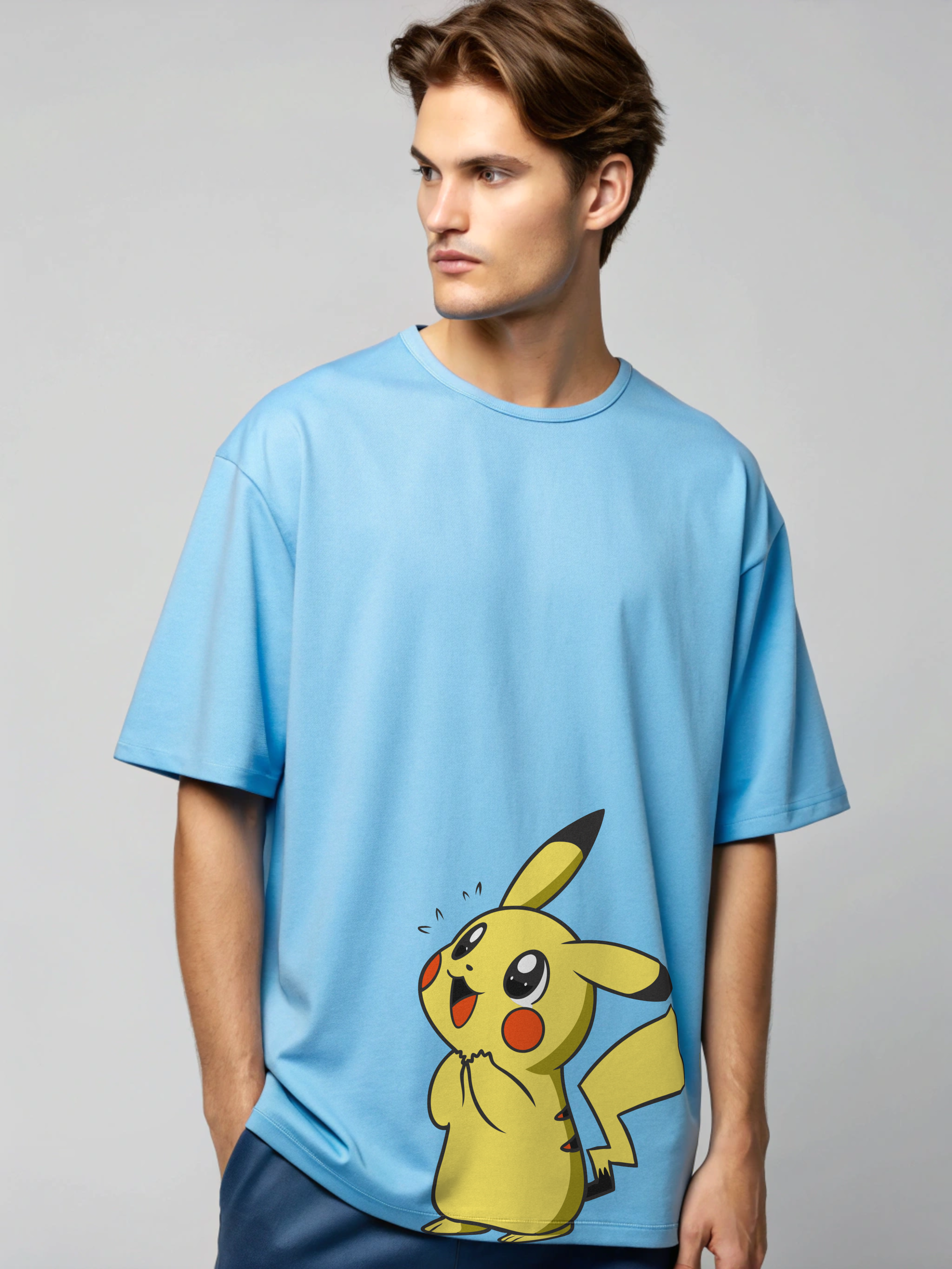 Pikachu Oversized Graphic T-Shirt