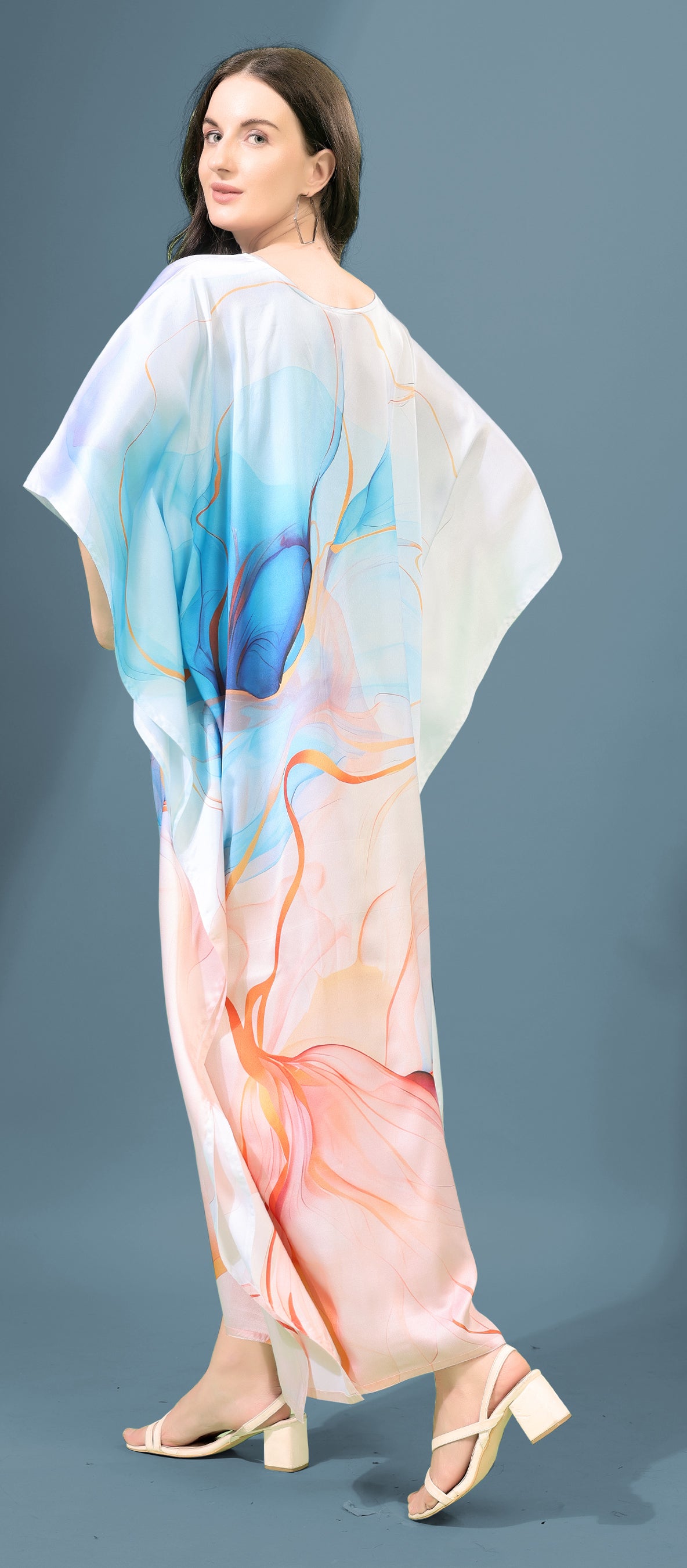 Ocean Dream Multicolor Kaftan Dress