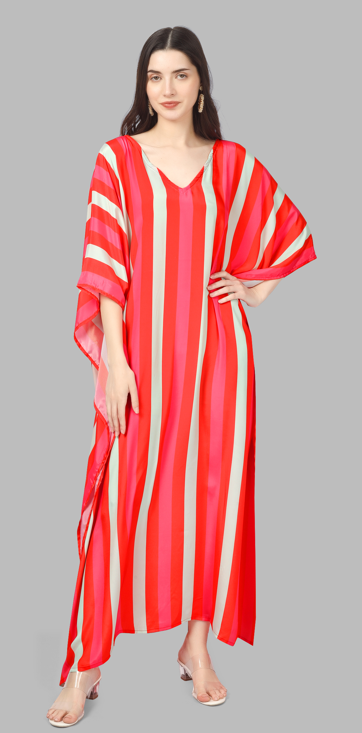 Candy Stripe Crush Kaftan Dress
