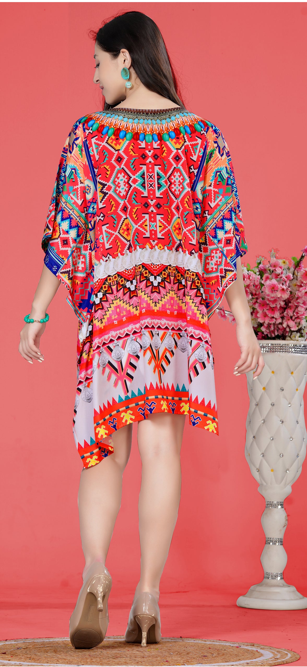 Jewel Garden Abstract Kaftan