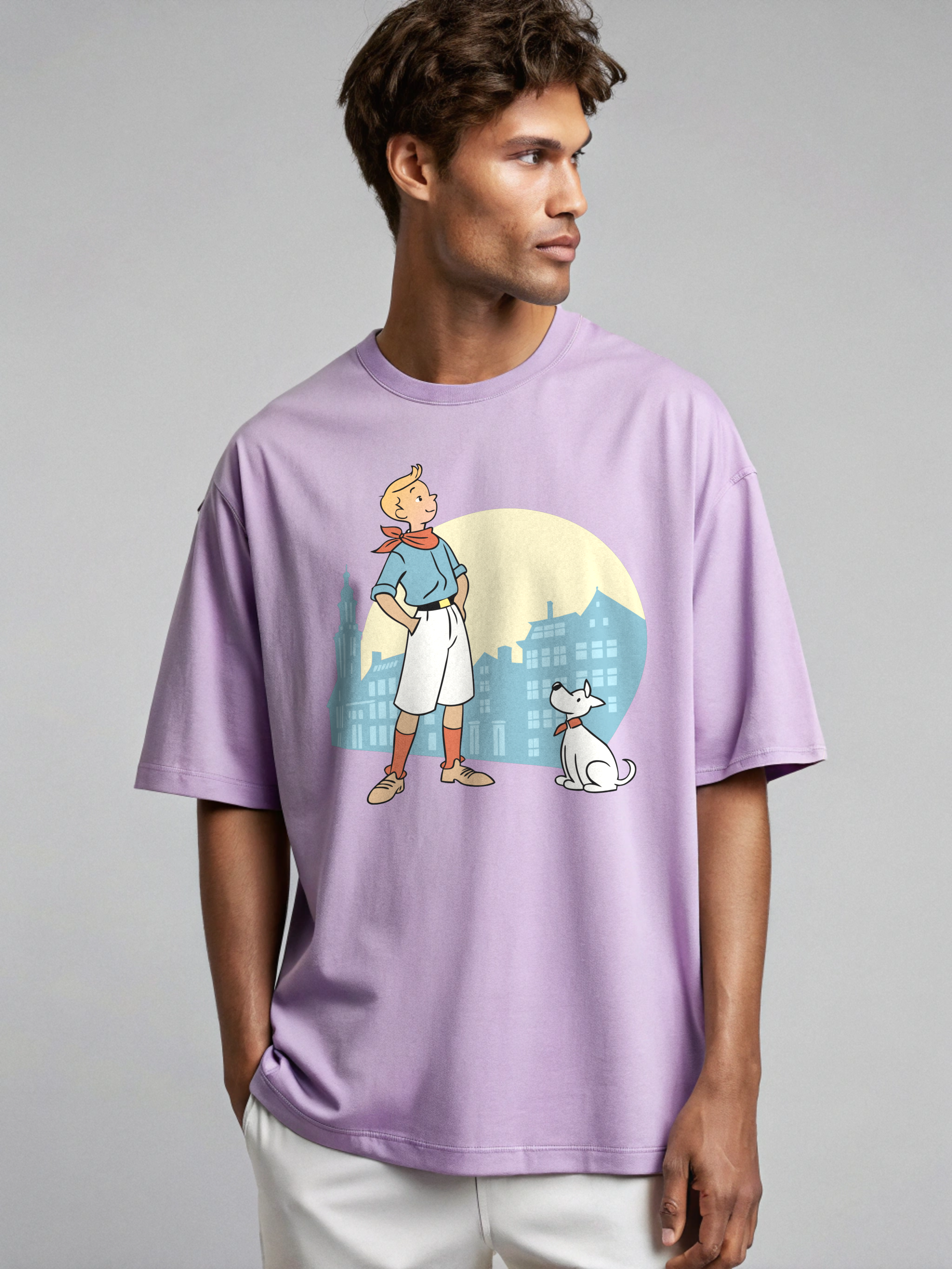 Tintin & Snowy Adventure Oversized T-Shirt