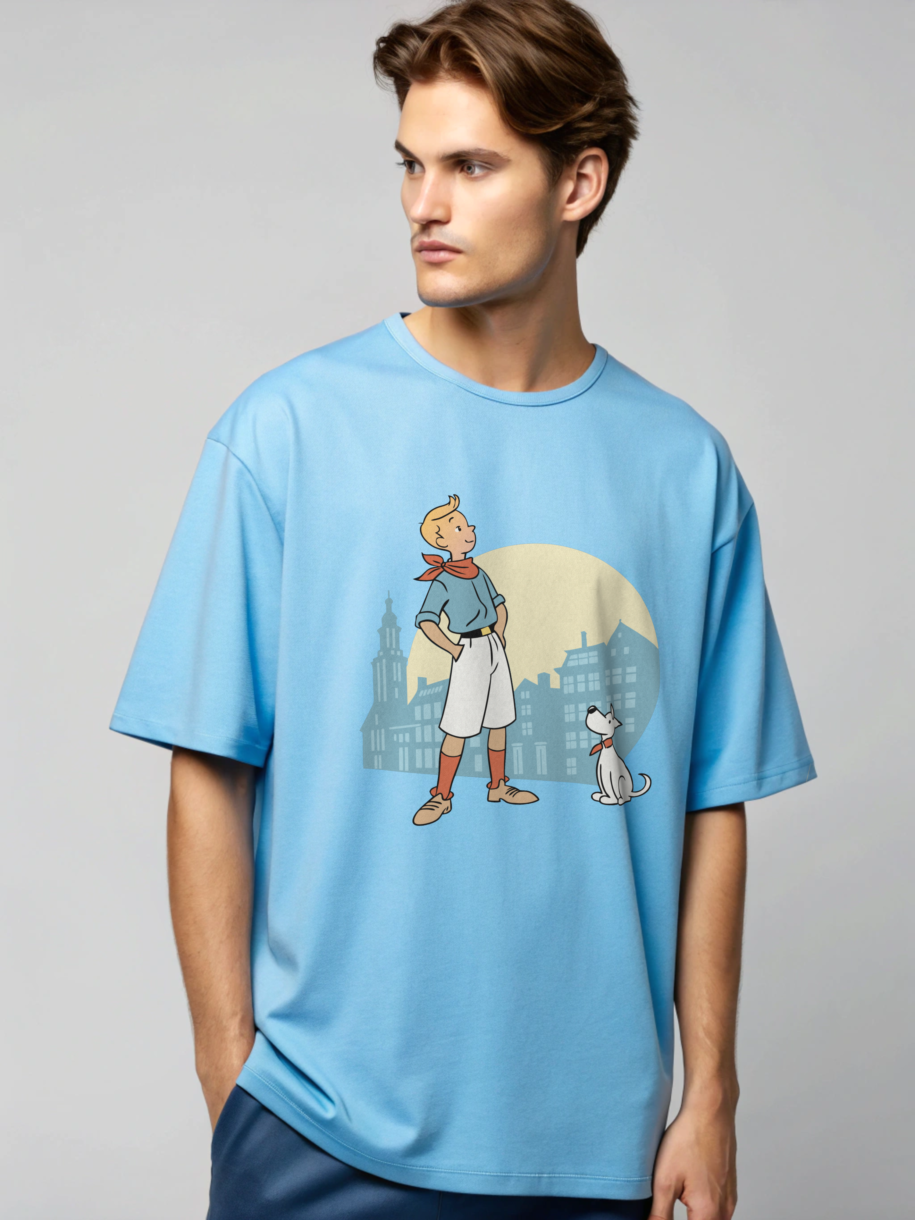 Tintin & Snowy Adventure Oversized T-Shirt